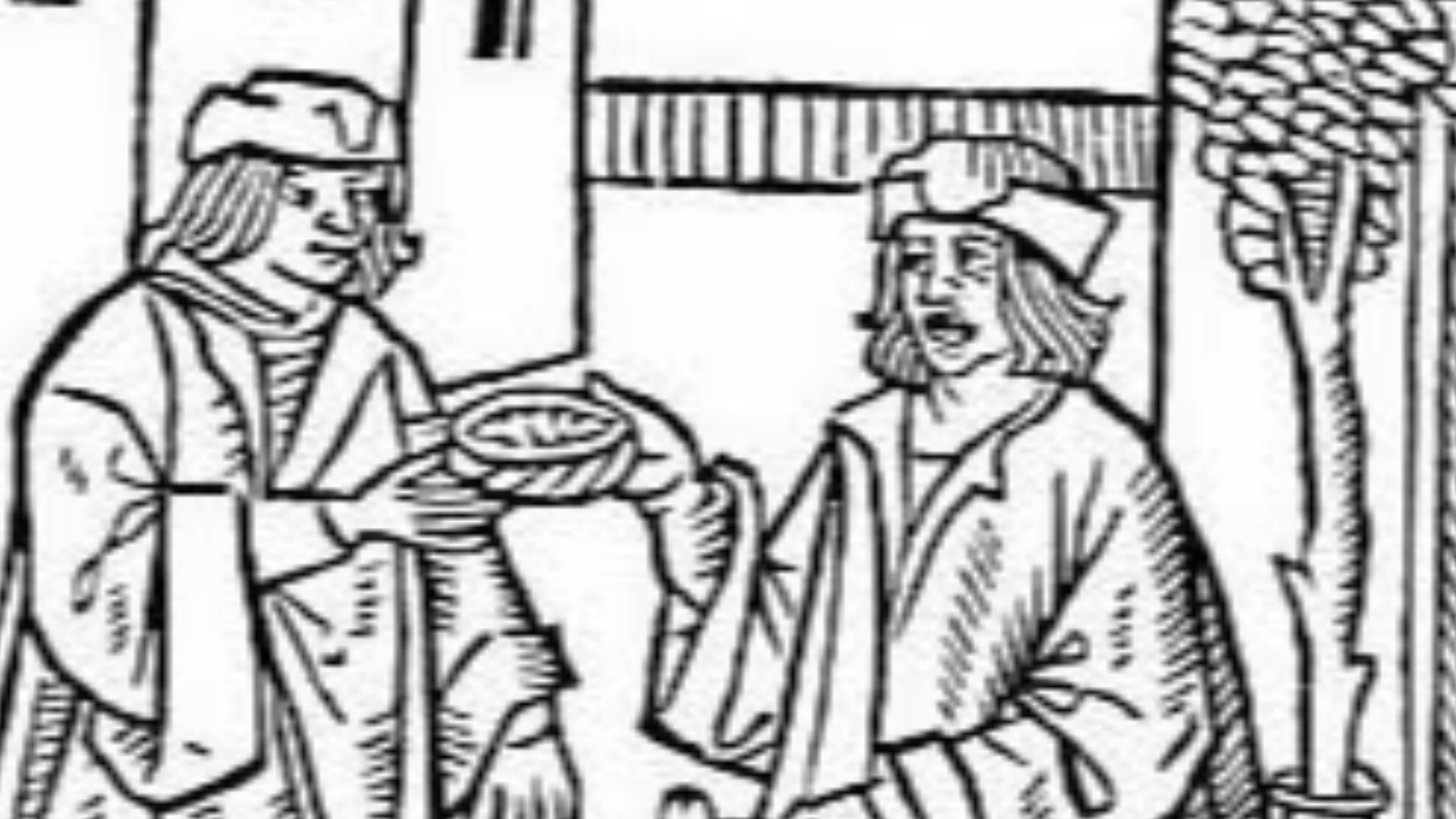 Town crier who was specialized in announcing deaths and the arrival of wine. (15th century)