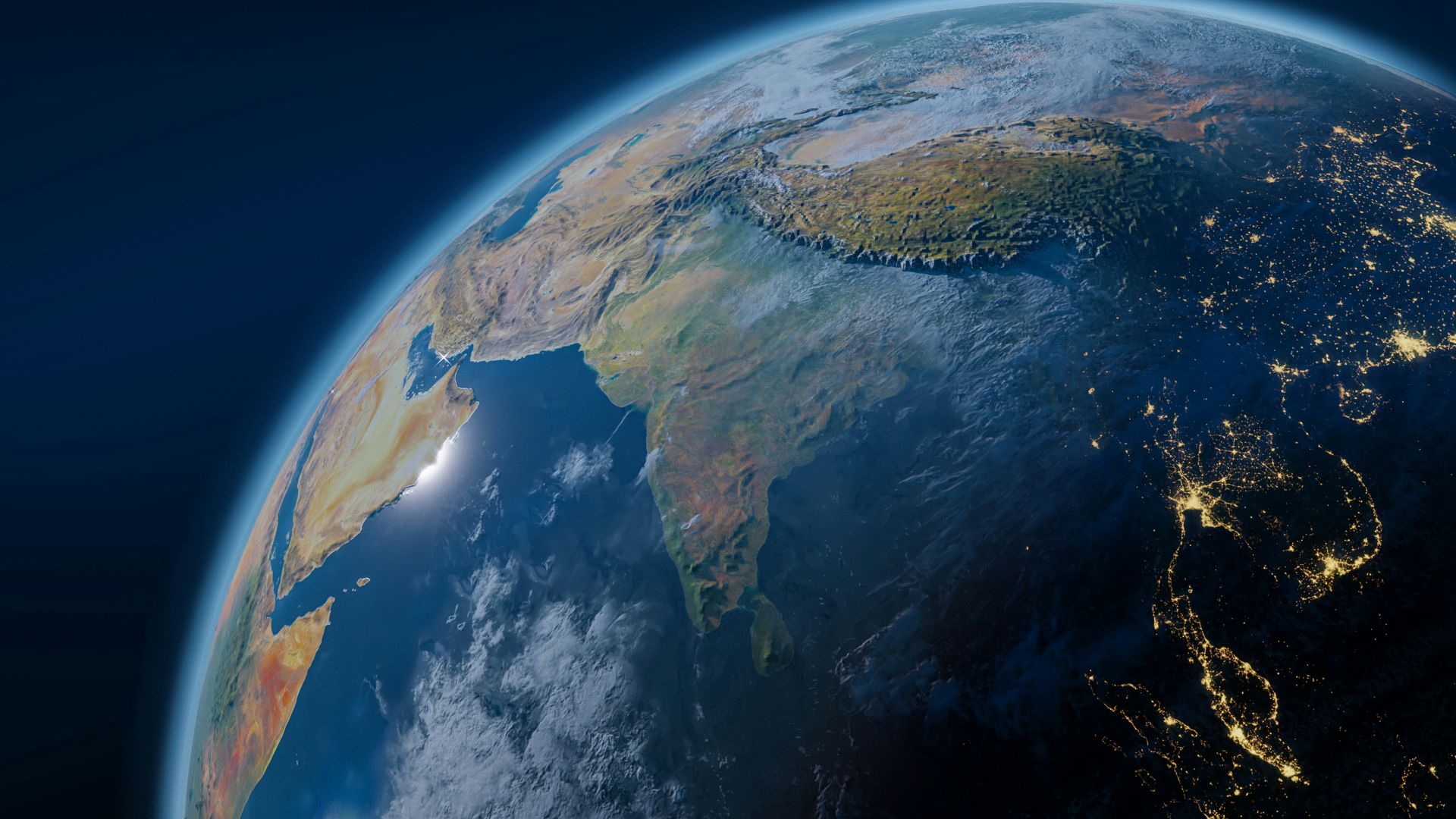a view of the earth from space