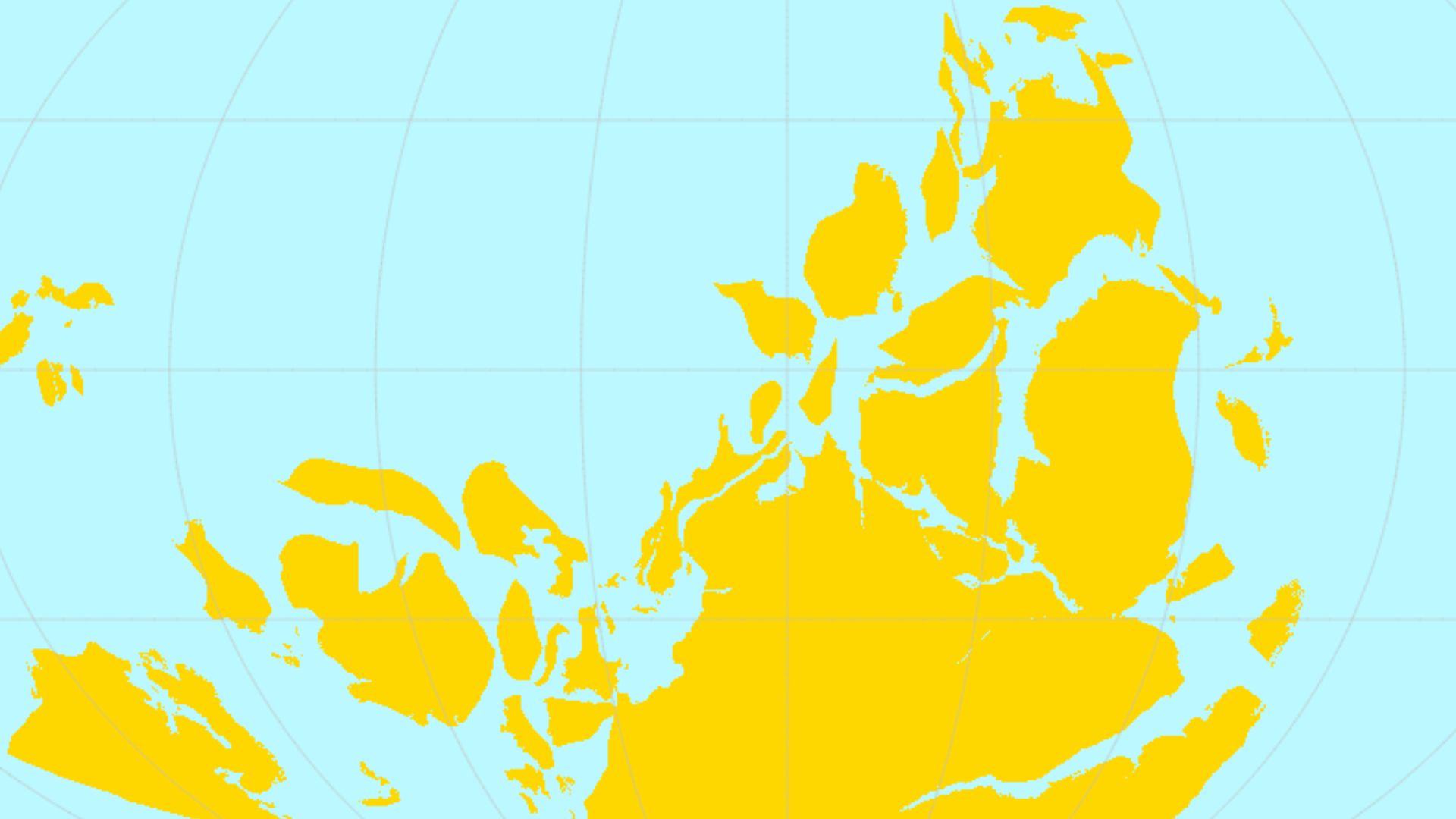 This is the difference of true poler wander (TPW) and paleomagnetism (PM) reconstruction time at 540 Ma (Early Cambrian). TPW angle is 42 degrees (600 - 520 Ma). Used software: GPlates 2.3.0 https://www.gplates.org/
Link here to download:

http://www.eart