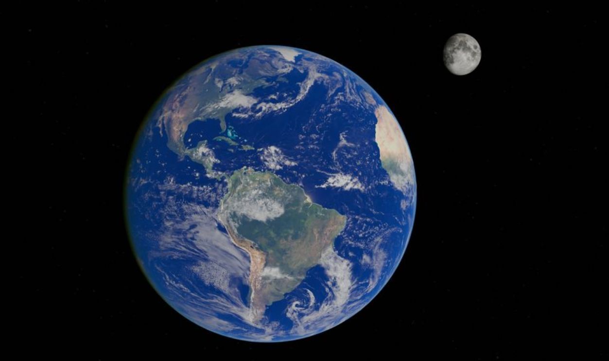 Beautiful image of Earth and Moon from space highlighting planetary beauty