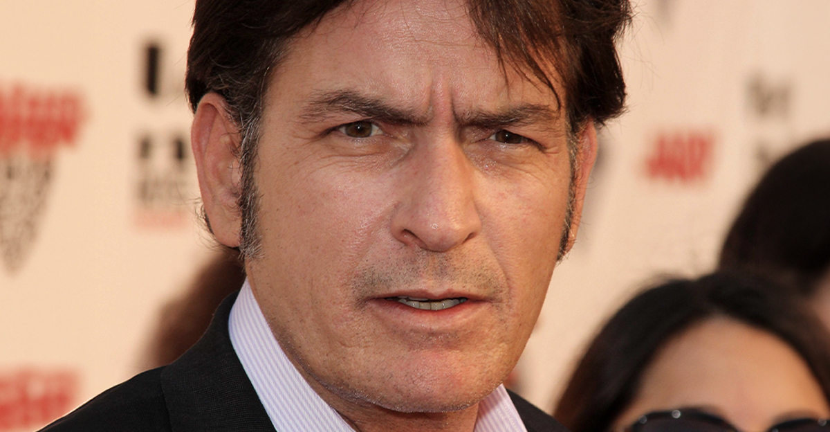Charlie Sheen in a suit