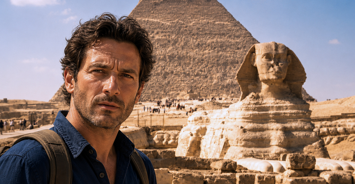 Man at the Great Pyramids