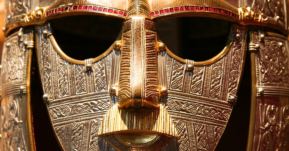 Replica of the helmet from the Sutton Hoo ship-burial 1, England (2009).