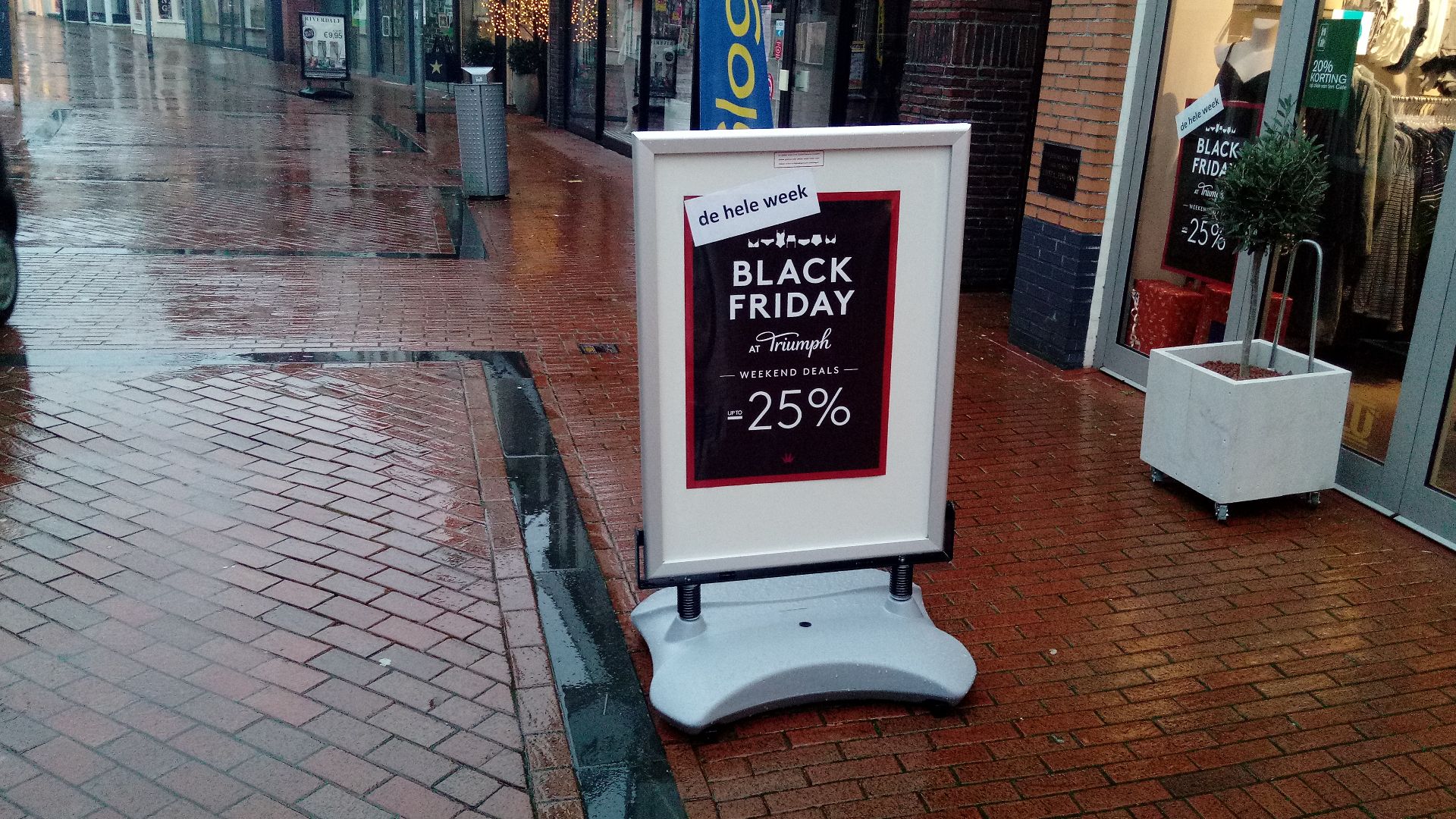 A Black Friday promotion at a small local store, that is located in the Groninger city of Winschoten, Oldambt.