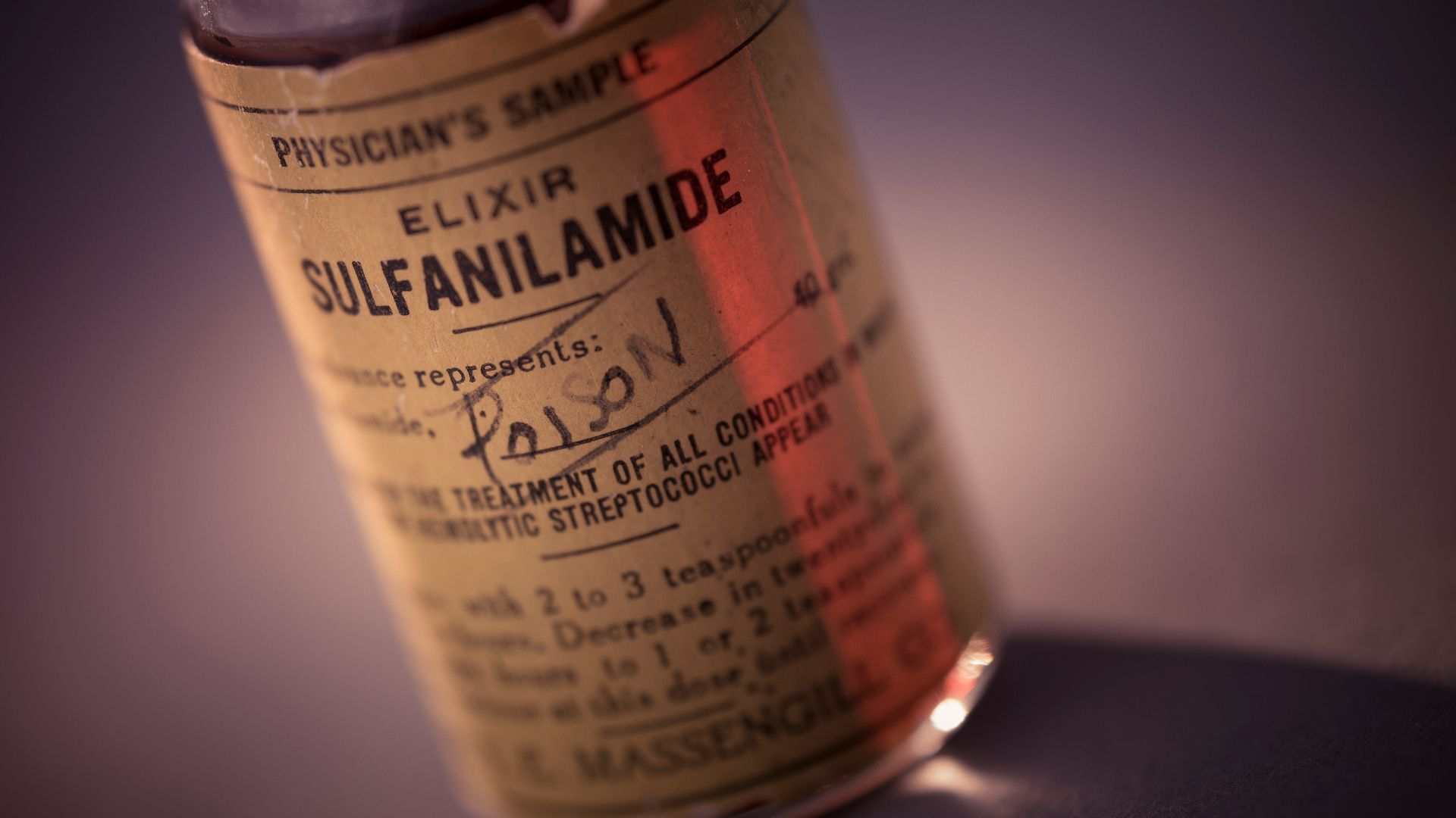 In 1937, Elixir Sulfanilamide was prescribed to many patients to treat infections, including sore throats. At the time, drug manufacturers were not required to prove the safety of their drugs prior to marketing. Elixir contained diethylene glycol, a highl