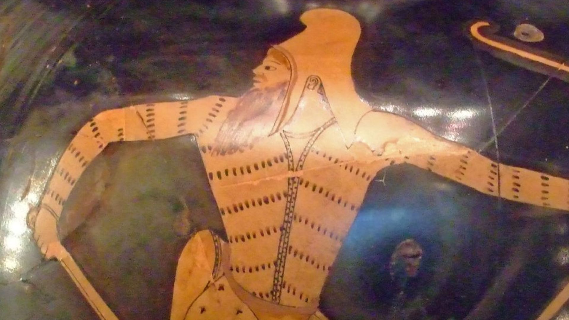 Red-figured amphora with a Scythian Warrior attributed to the Berlin Painter Greek made in Athens 480-470 BCE
Photographed at the Getty Villa in Malibu, California.