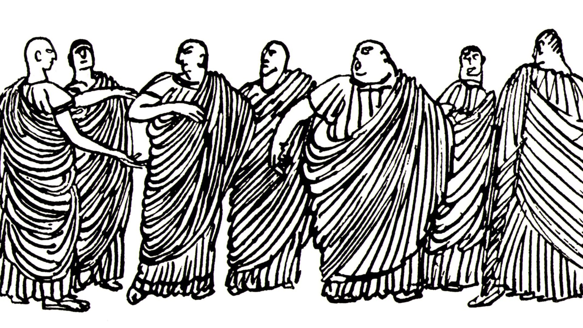 The illustration for the humorous book The General History Edited by Satyricon.