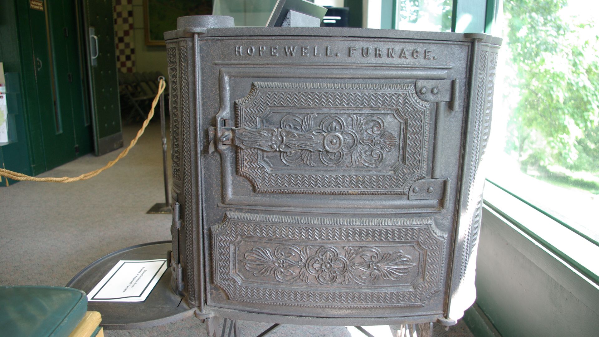 Historic stove cast at Hopewell Furnace National Historic Site.