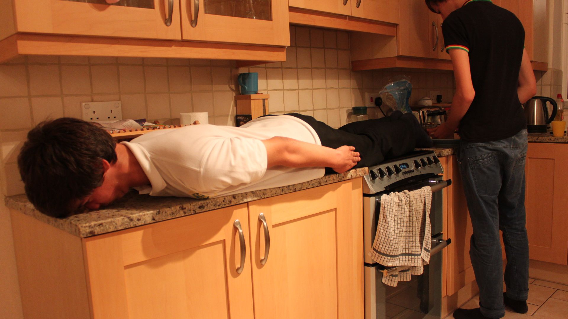 planking in a kitchen