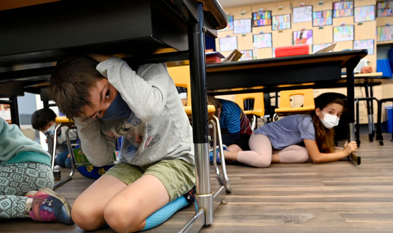 Students take part in the annual Great Shakeout