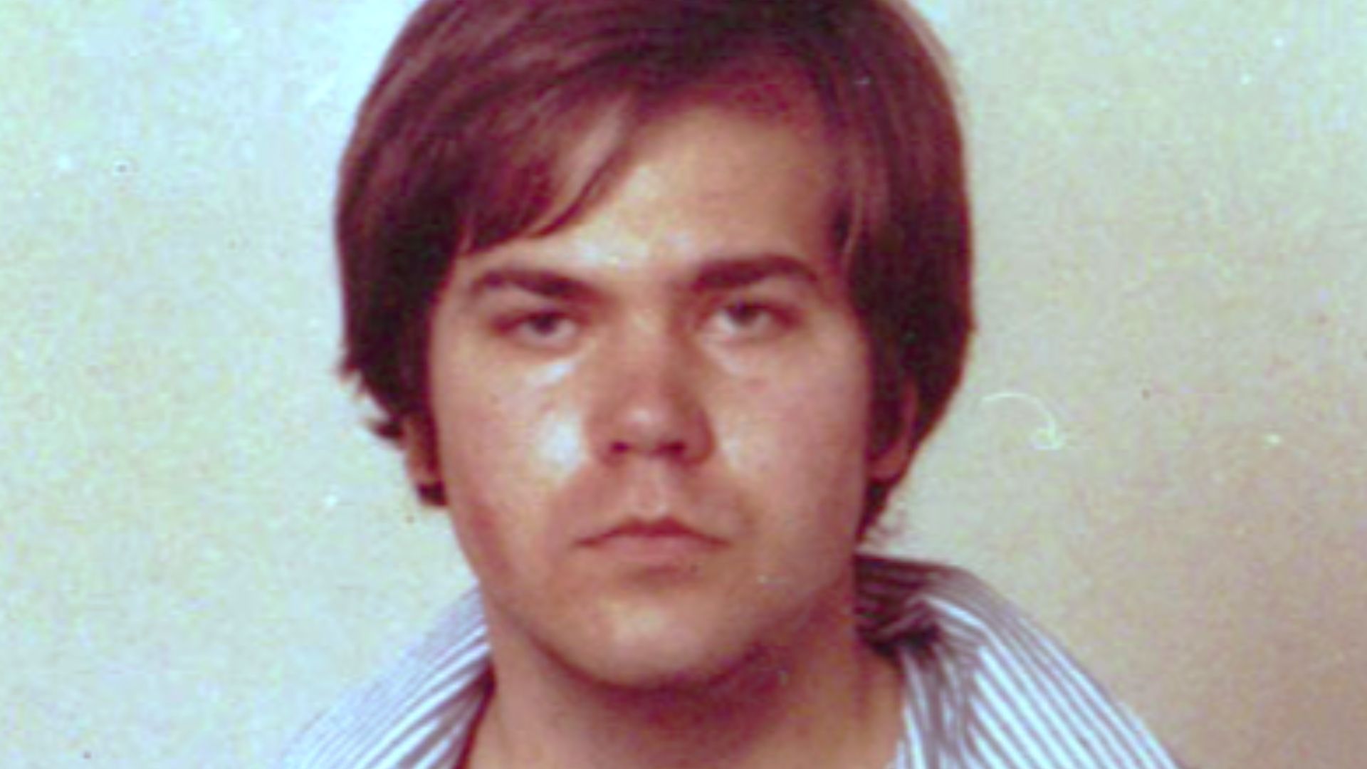 Mugshot taken by the FBI of Hinckley shortly after he attempted to assassinate President Reagan