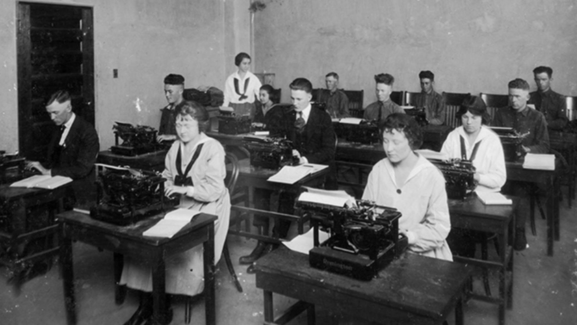 Grubbs Vocational College Shorthand and Typewriting Department.