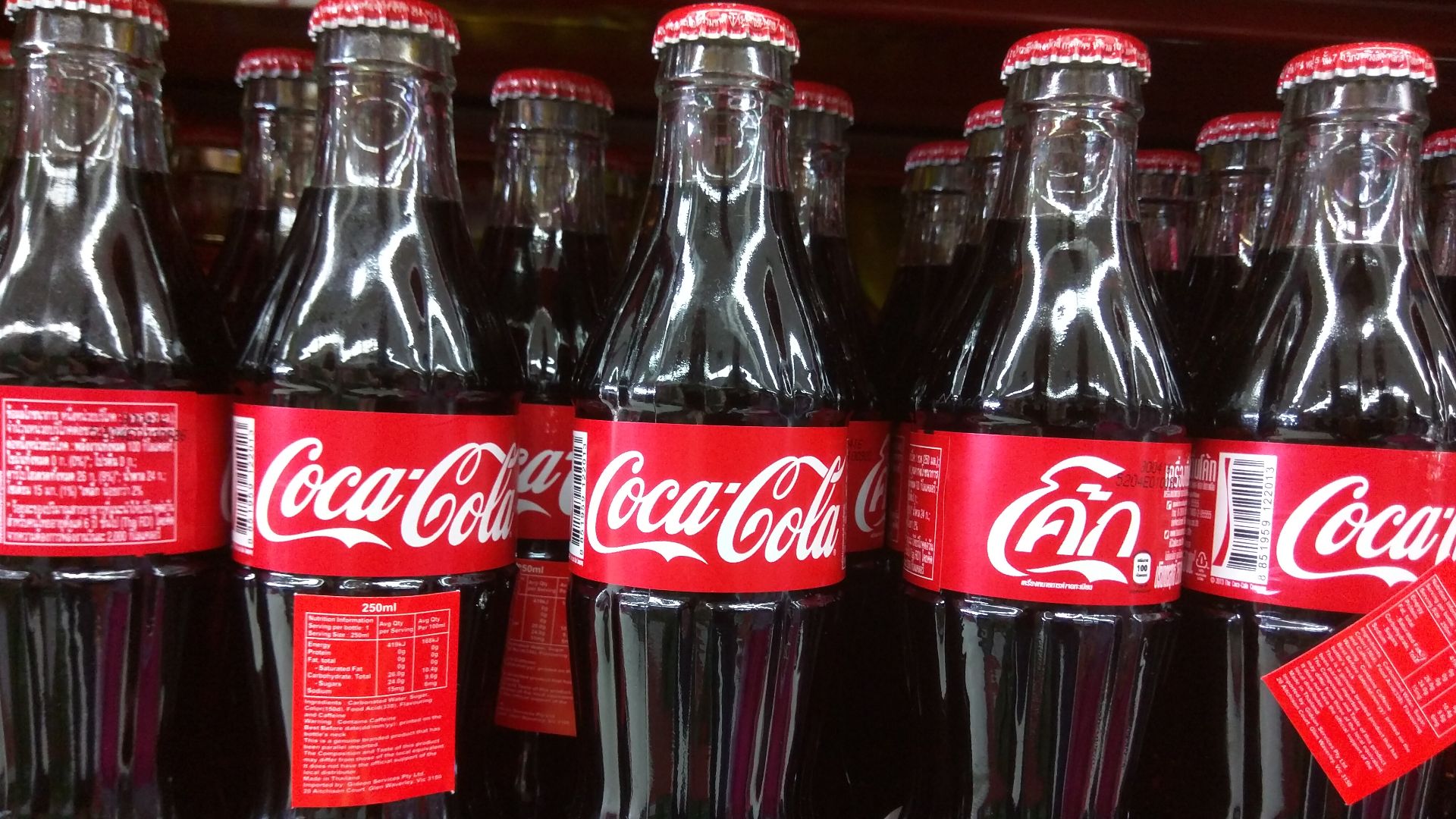 Coca-Cola bottles for Thai market