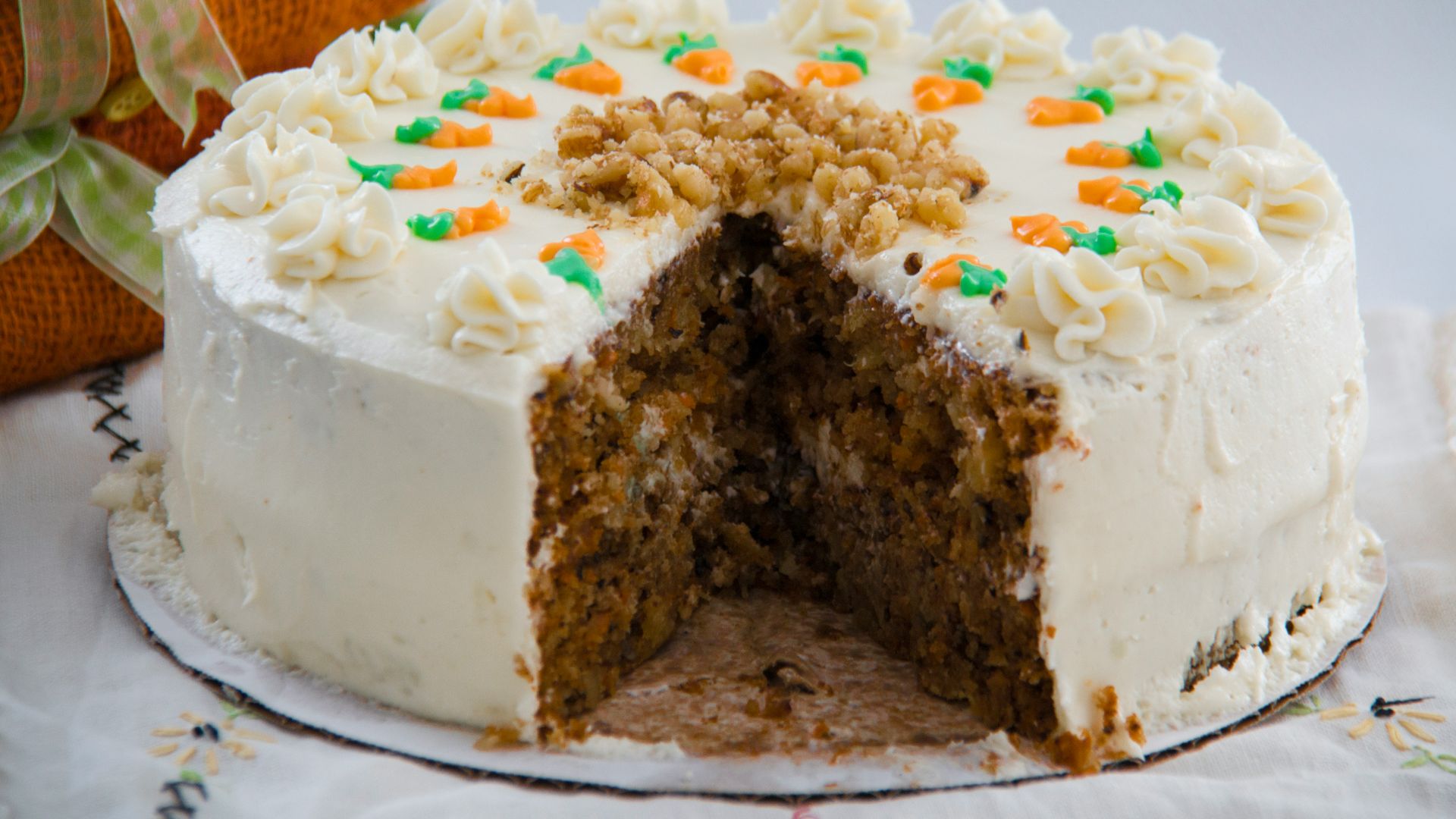 white and brown cake on white ceramic plate