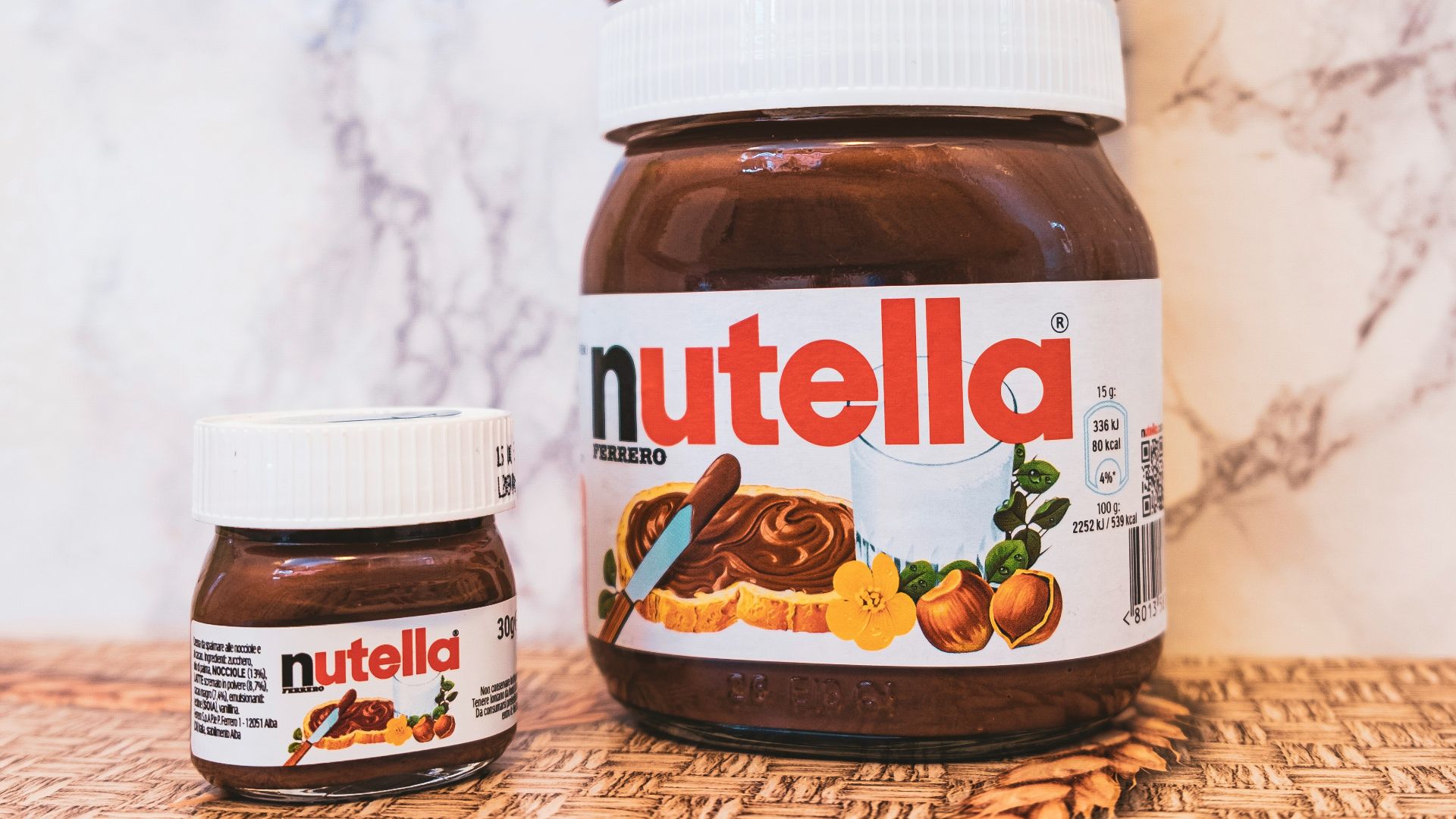 nutella chocolate spread on brown wooden table