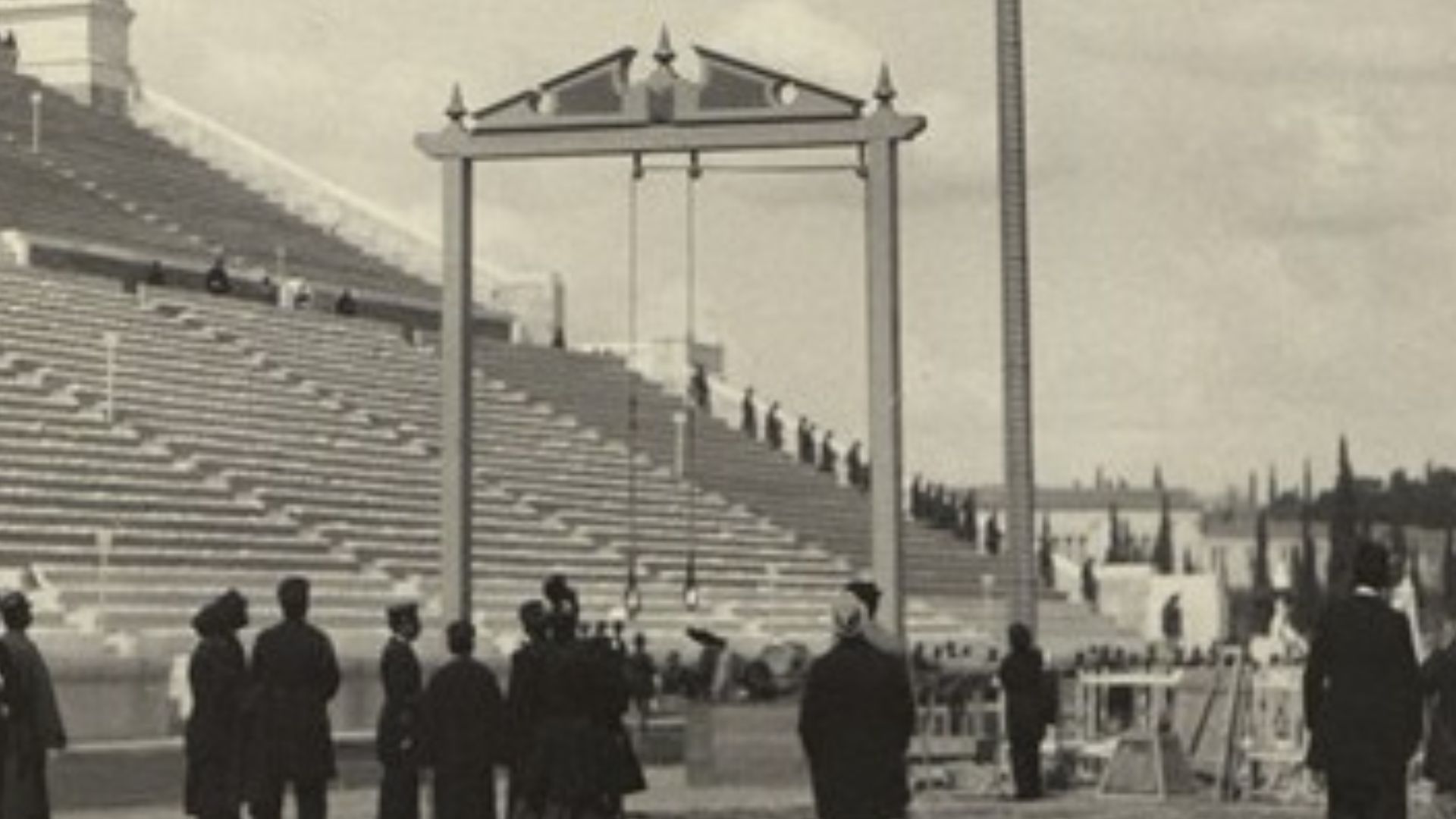 Rope climbing event during 1896 Summer Olympics
