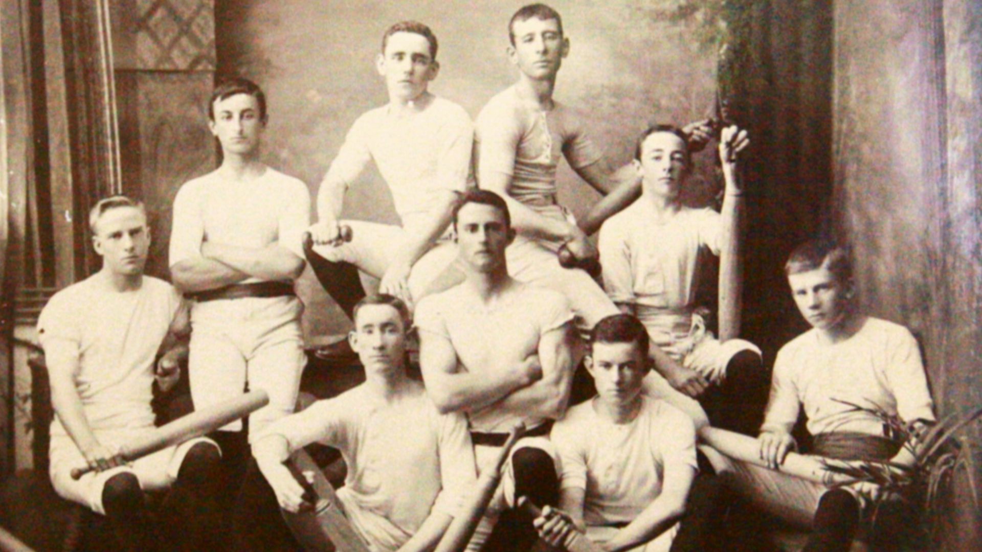 Indian club swinging team, St Paul's Young Men's Club, Ipswich, 1890s