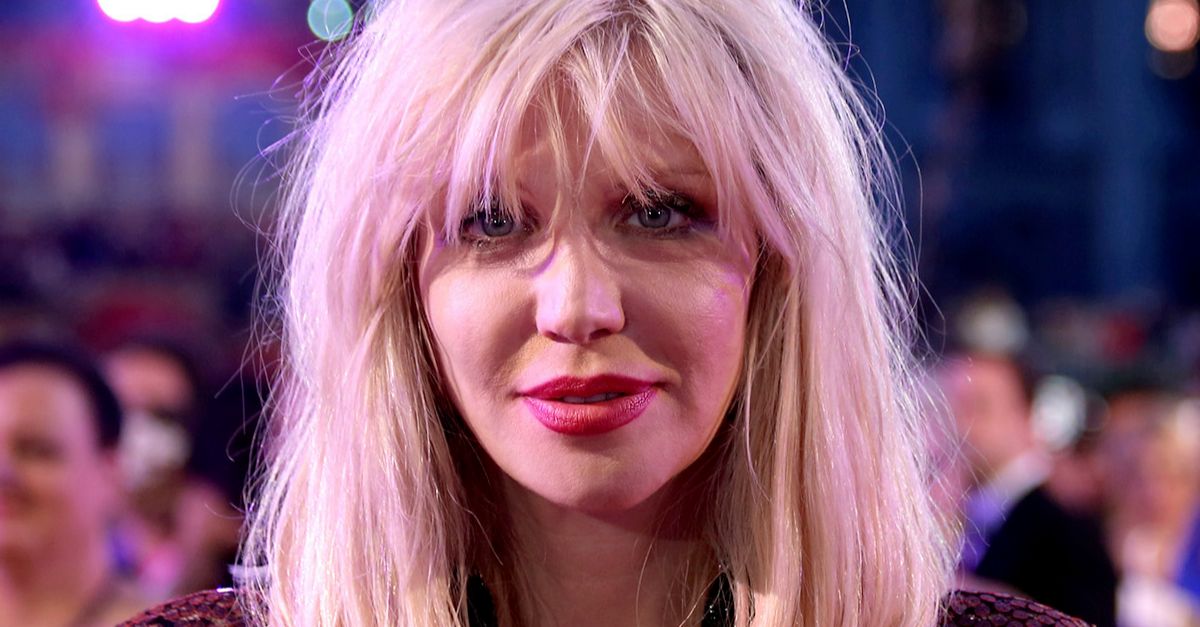 Life Ball 2014: Courtney Love on the red carpet on the square in front of the Rathaus (Town Hall) of Vienna, Austria.