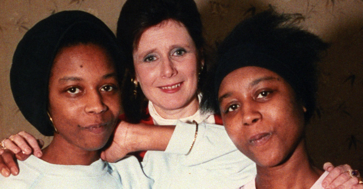Marjorie Wallace with Jennifer and June Gibbons
