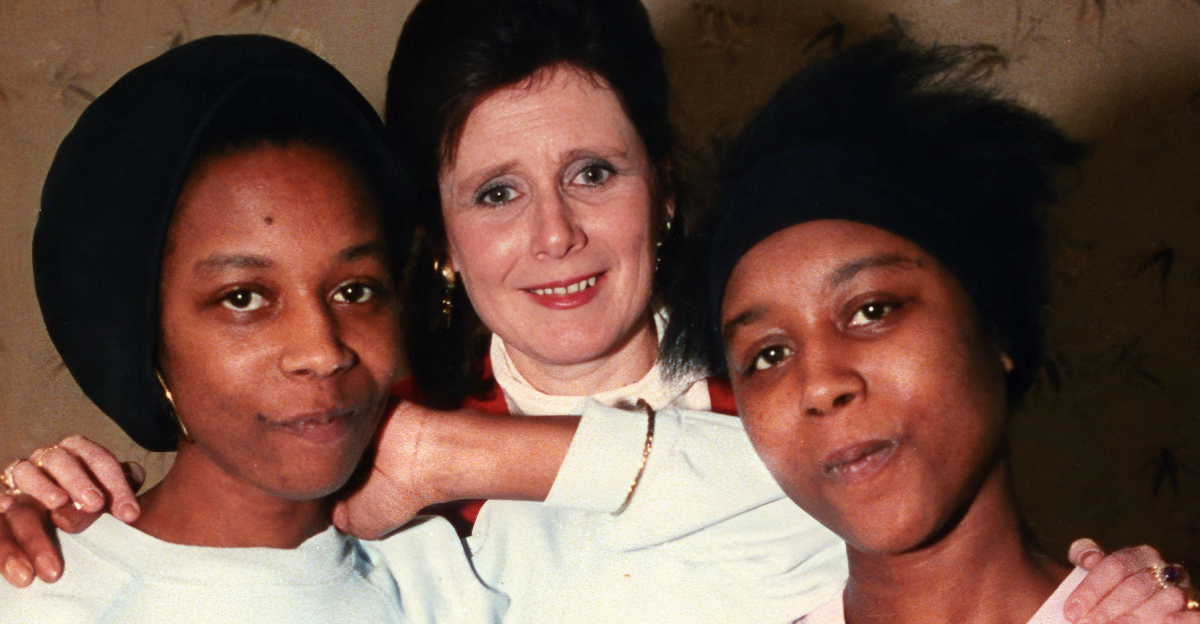 Marjorie Wallace with Jennifer and June Gibbons