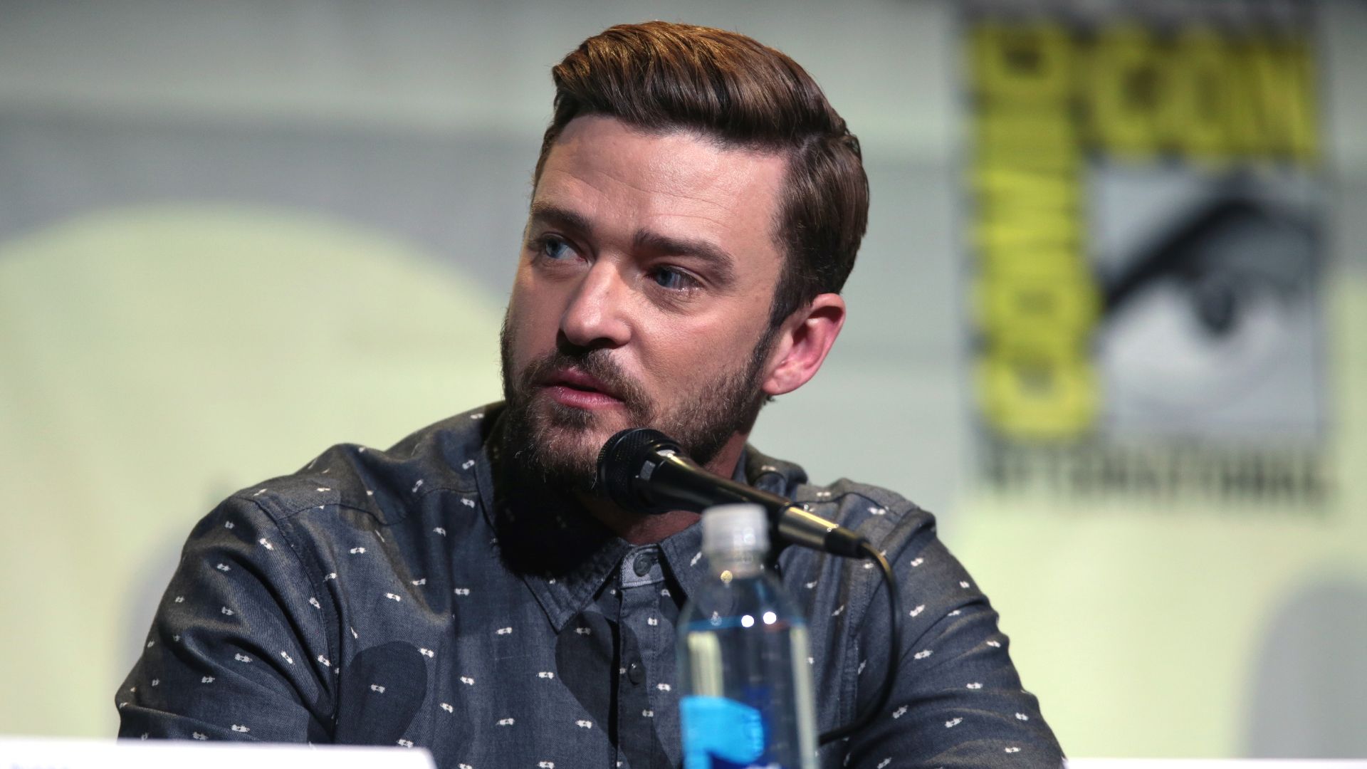 Justin Timberlake speaking at the 2016 San Diego Comic Con International, for