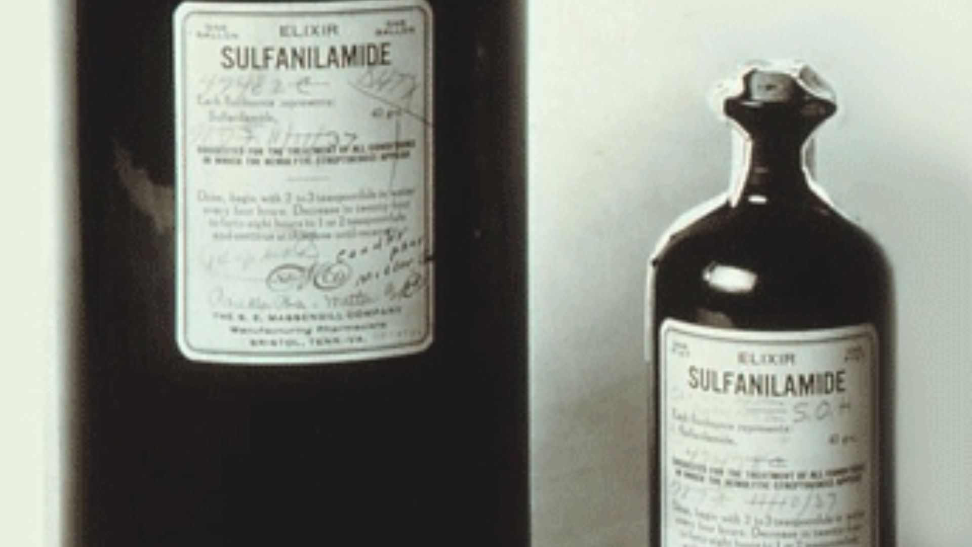 Photograph of Elixir Sulfanilamide bottles