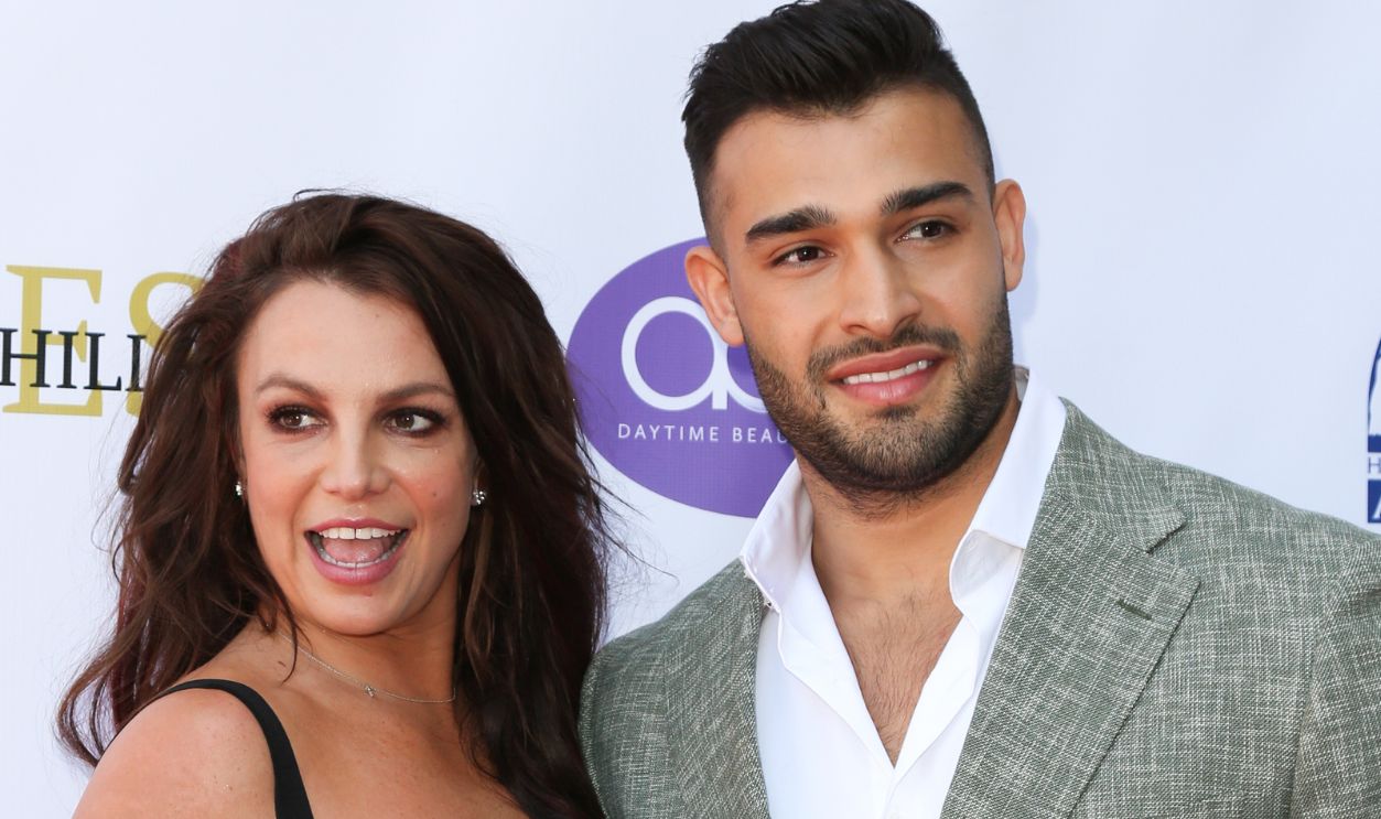 Britney Spears (L) and Sam Asghari (R) attend the 2019 Daytime Beauty Awards at The Taglyan Complex on September 20, 2019 in Los Angeles, California.