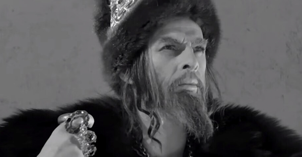 Black and white portrayal of Ivan the Terrible