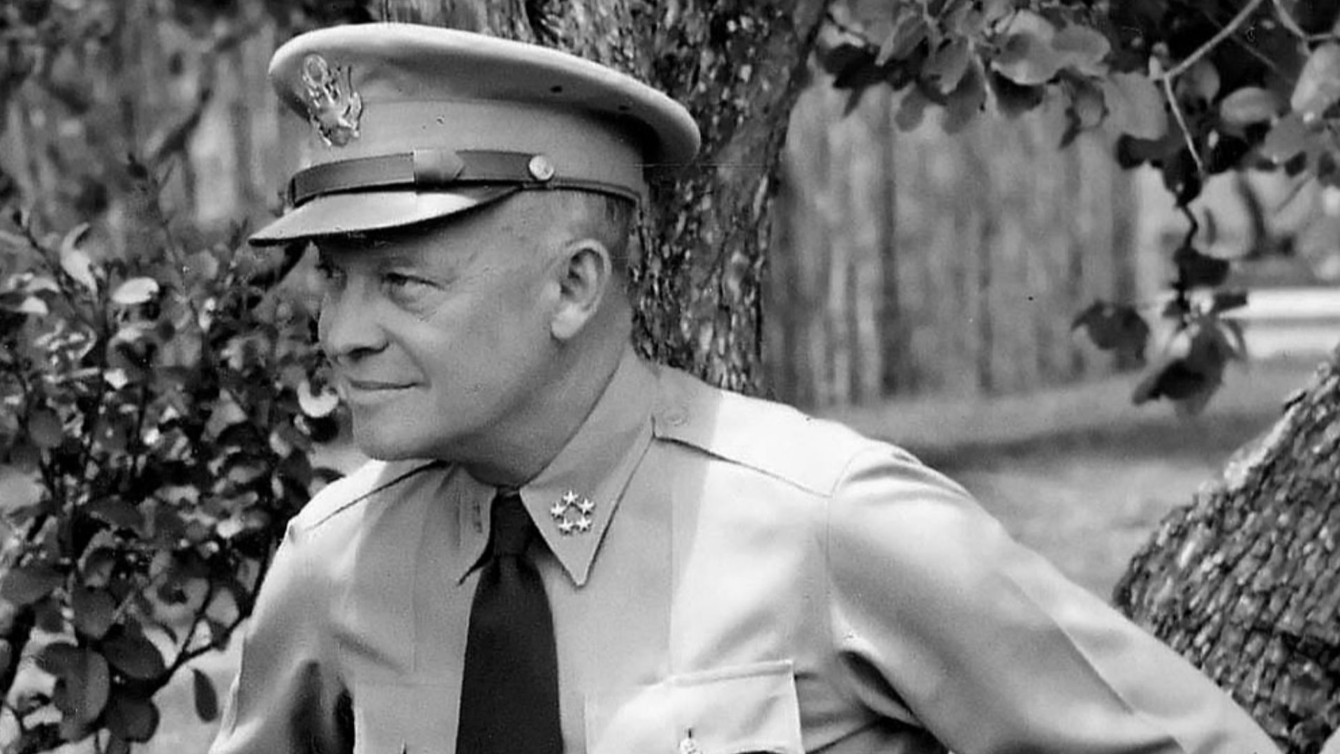 Gen. of the Army Dwight D. Eisenhower (detail).  See original for stamp of origin.