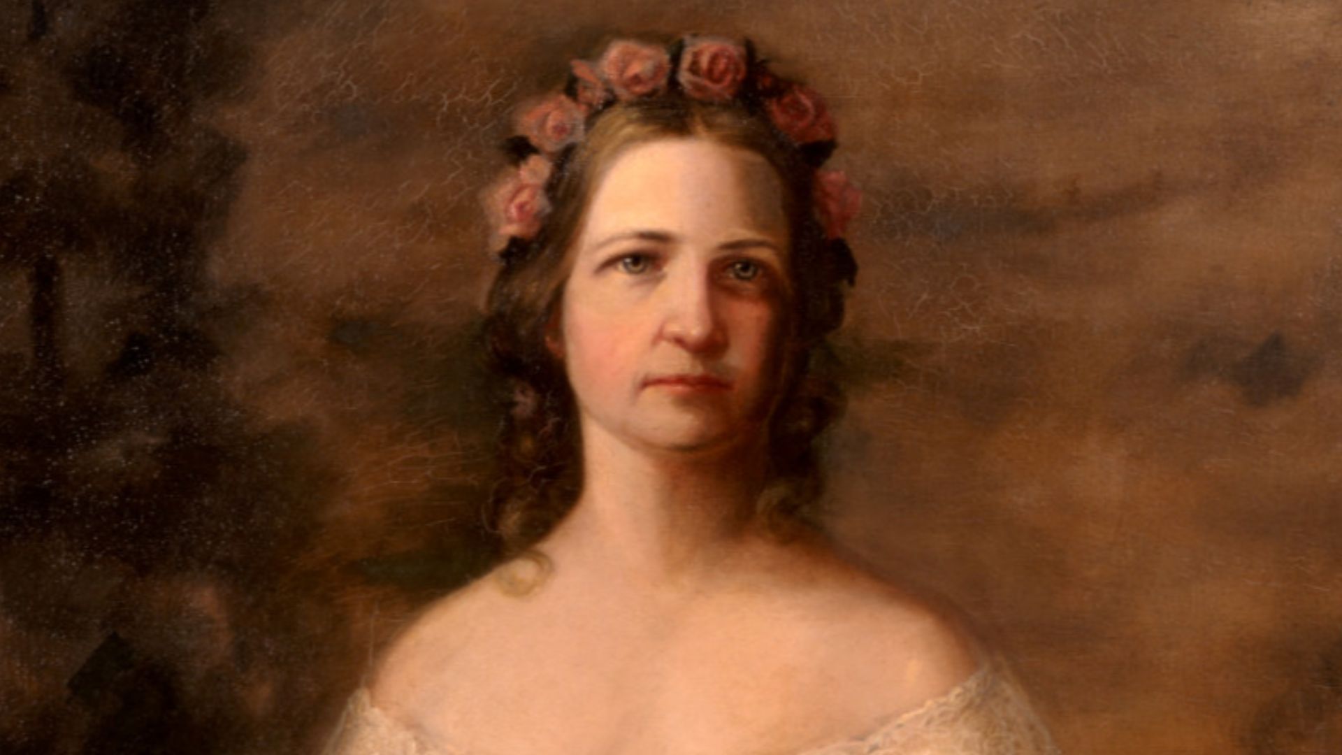 Mary Todd Lincoln, wife of the 16th President of the United States Abraham Lincoln, 1861-1865.
Portrait by Katherine Helm in 1925. Oil on canvas, 46 x 34 1/8 inches.