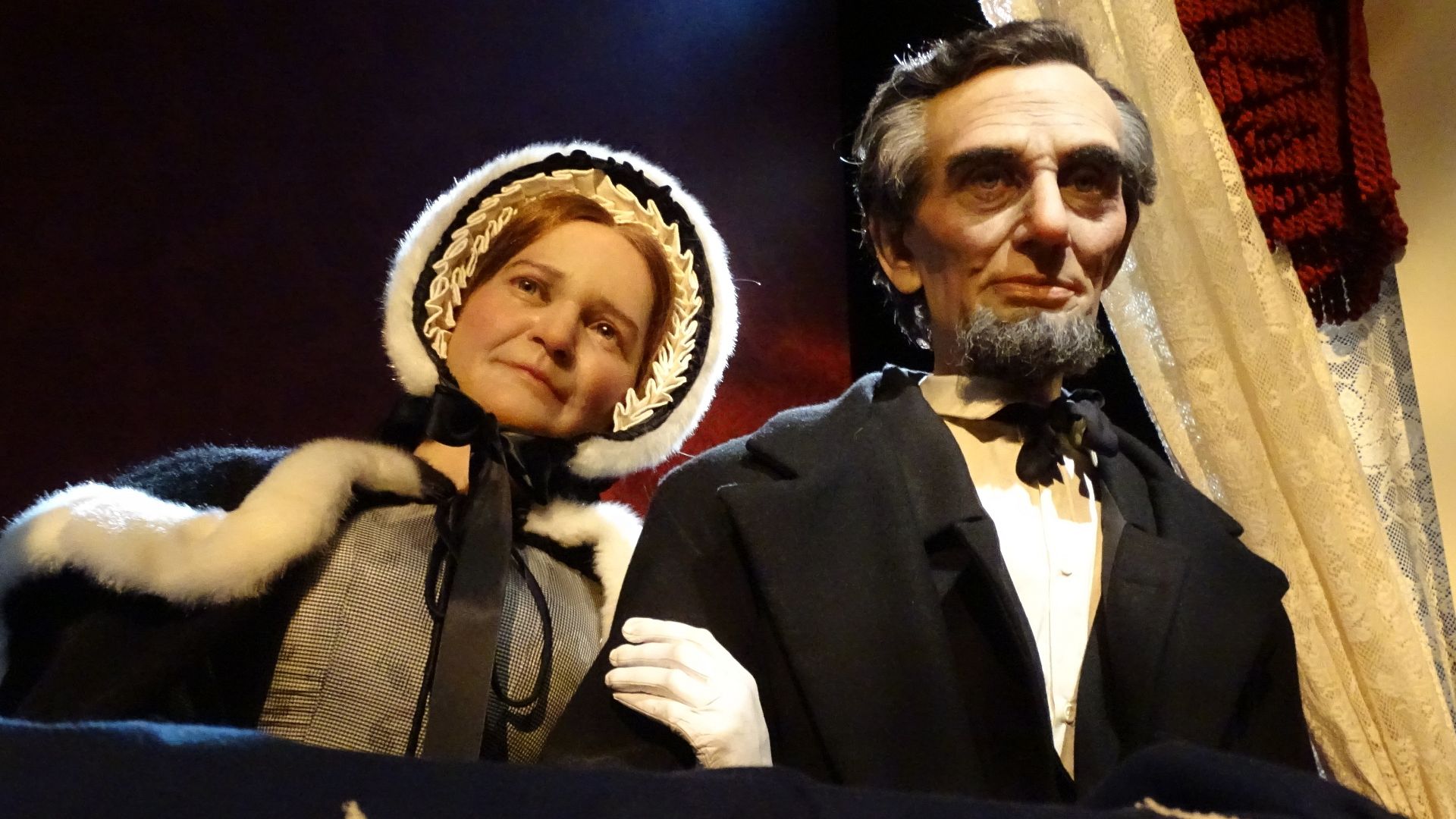 Diorama of Mary Todd Lincoln and Abraham Lincoln at Ford's Theater - Abraham Lincoln Presidential Library & Museum - Springfield - Illinois - USA