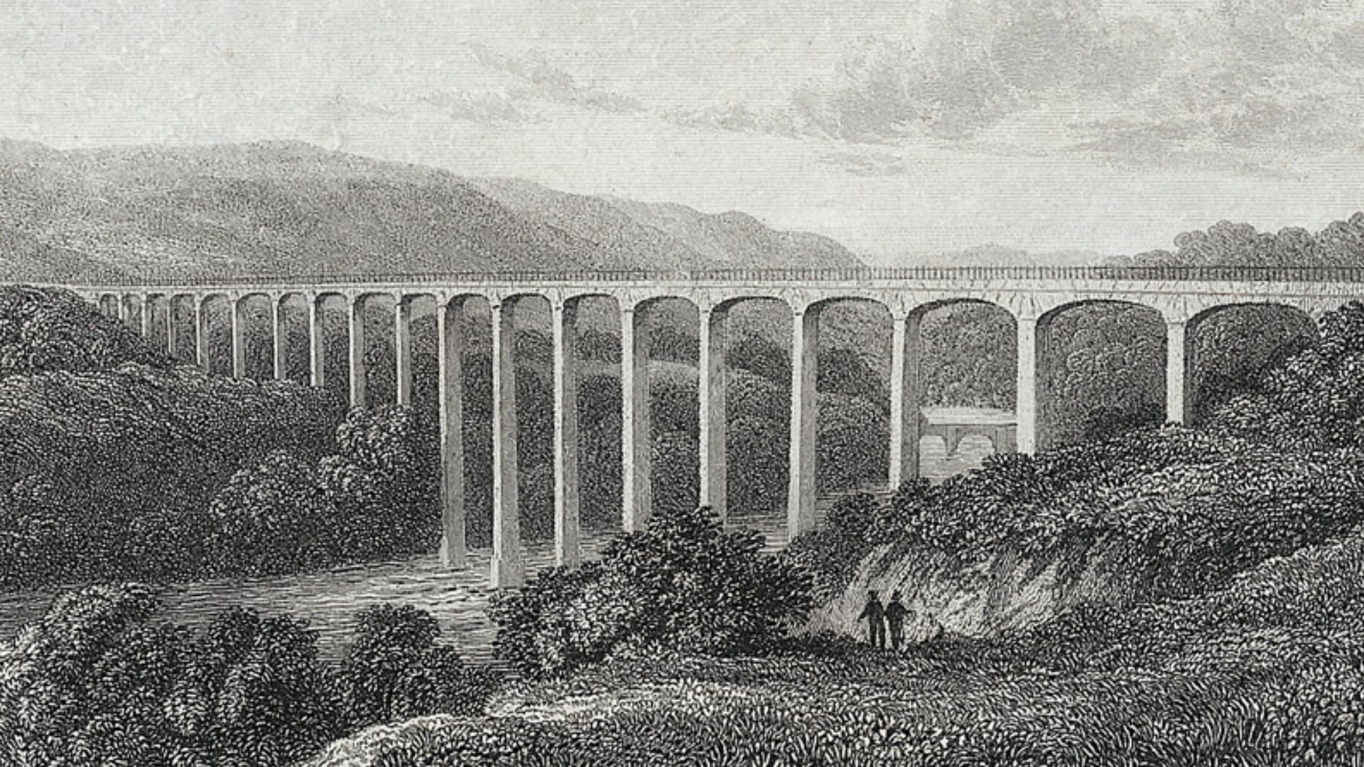 File:Aqueduct over the Dee called Pont y Cyssyltau.jpeg