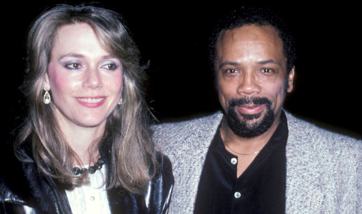 BEVERLY HILLS, CA - MARCH 20: Actress Peggy Lipton and producer Quincy Jones attend 38th Birthday Party for Diana Ross on March 20, 1982 at Maple Drive in Beverly Hills, California.