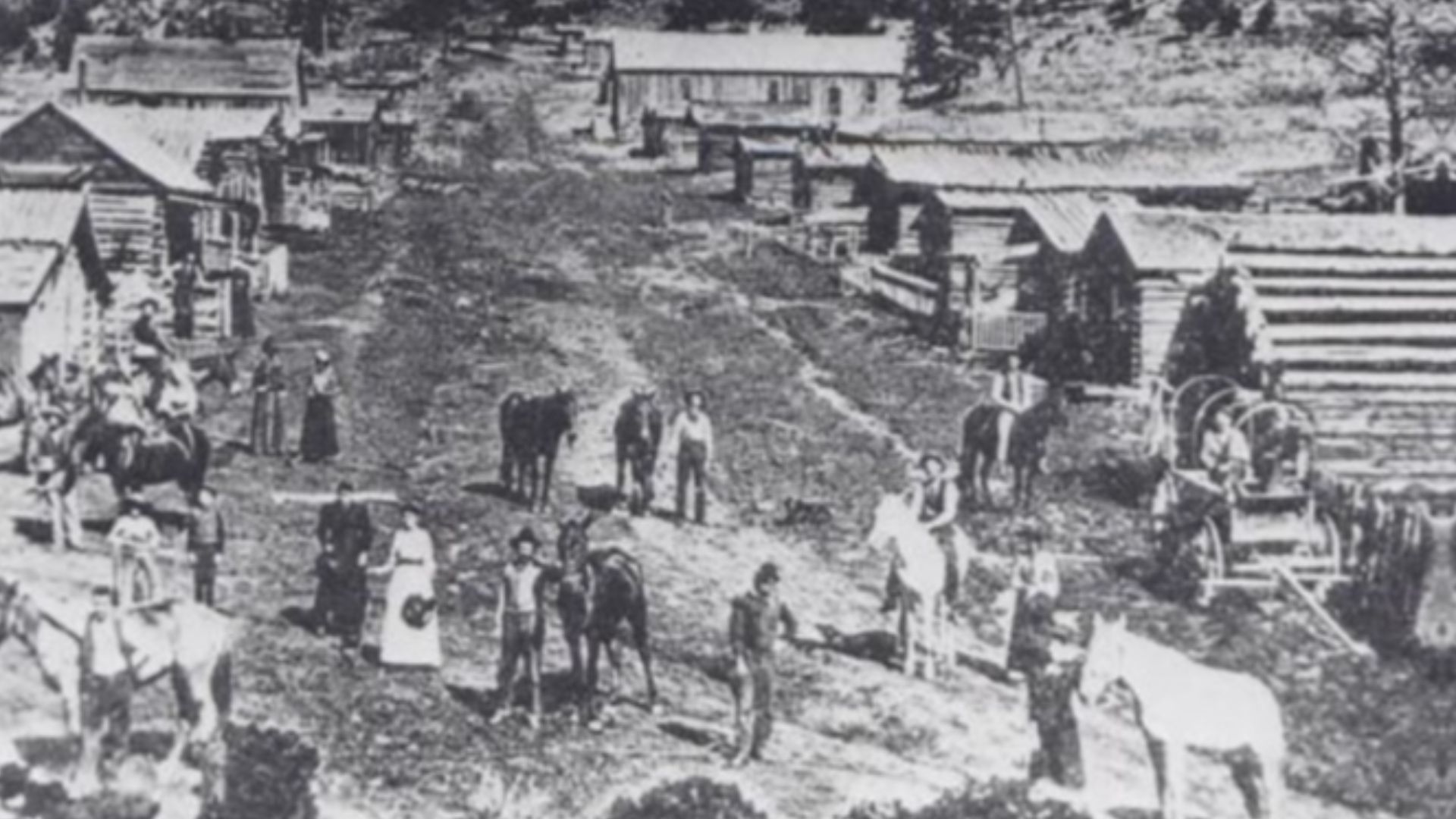 Manhattan gold mining town, 1888