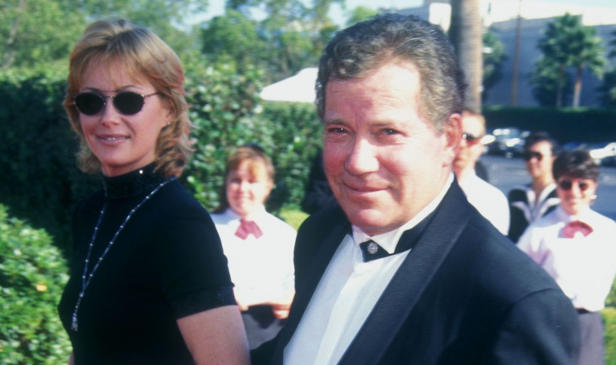 Nerine Kidd and William Shatner during "Star Trek: 30 Years and Beyond - A Live Tribute" at Paramount Studios in Los Angeles, California, United States.