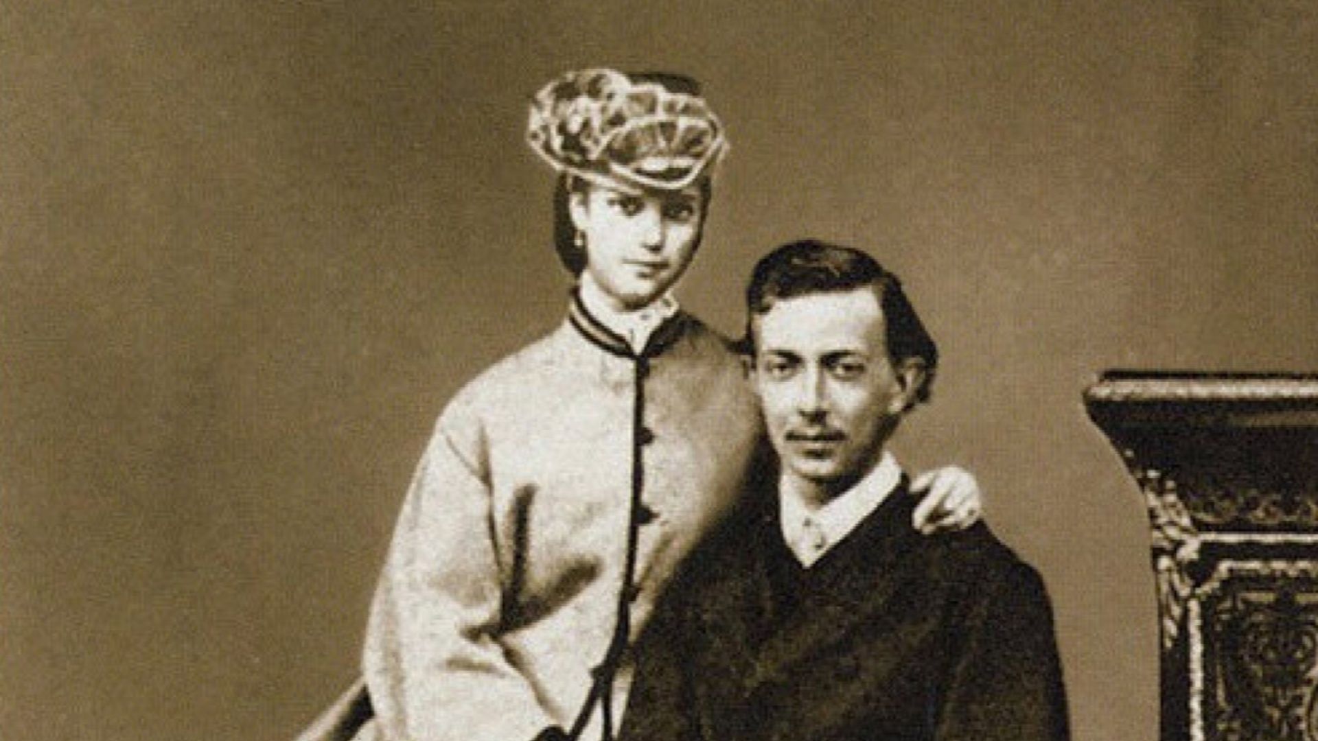 Tsarevich Nicholas Alexandrovich of Russia and his bride Princess Dagmar of Denmark