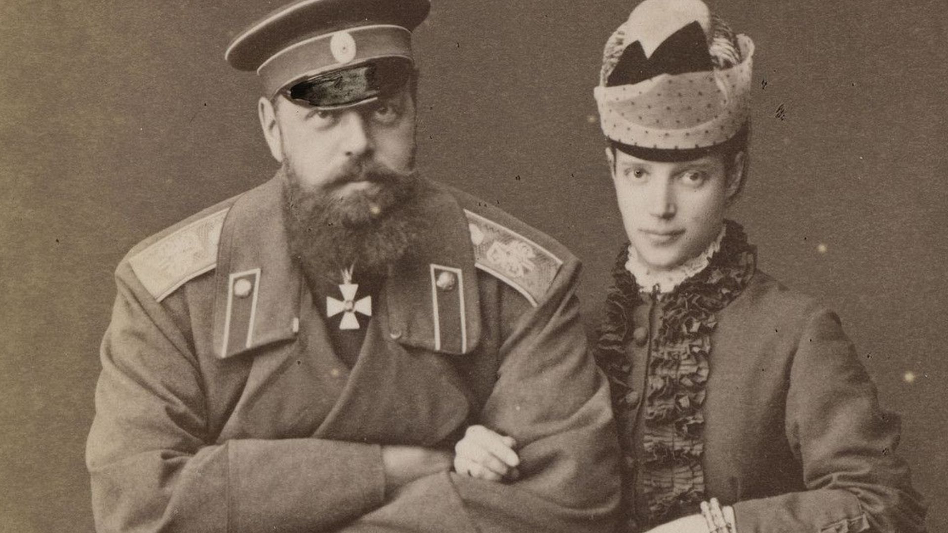 Tsarevich Alexander Alexandrovich and his wife Maria Feodorovna.
