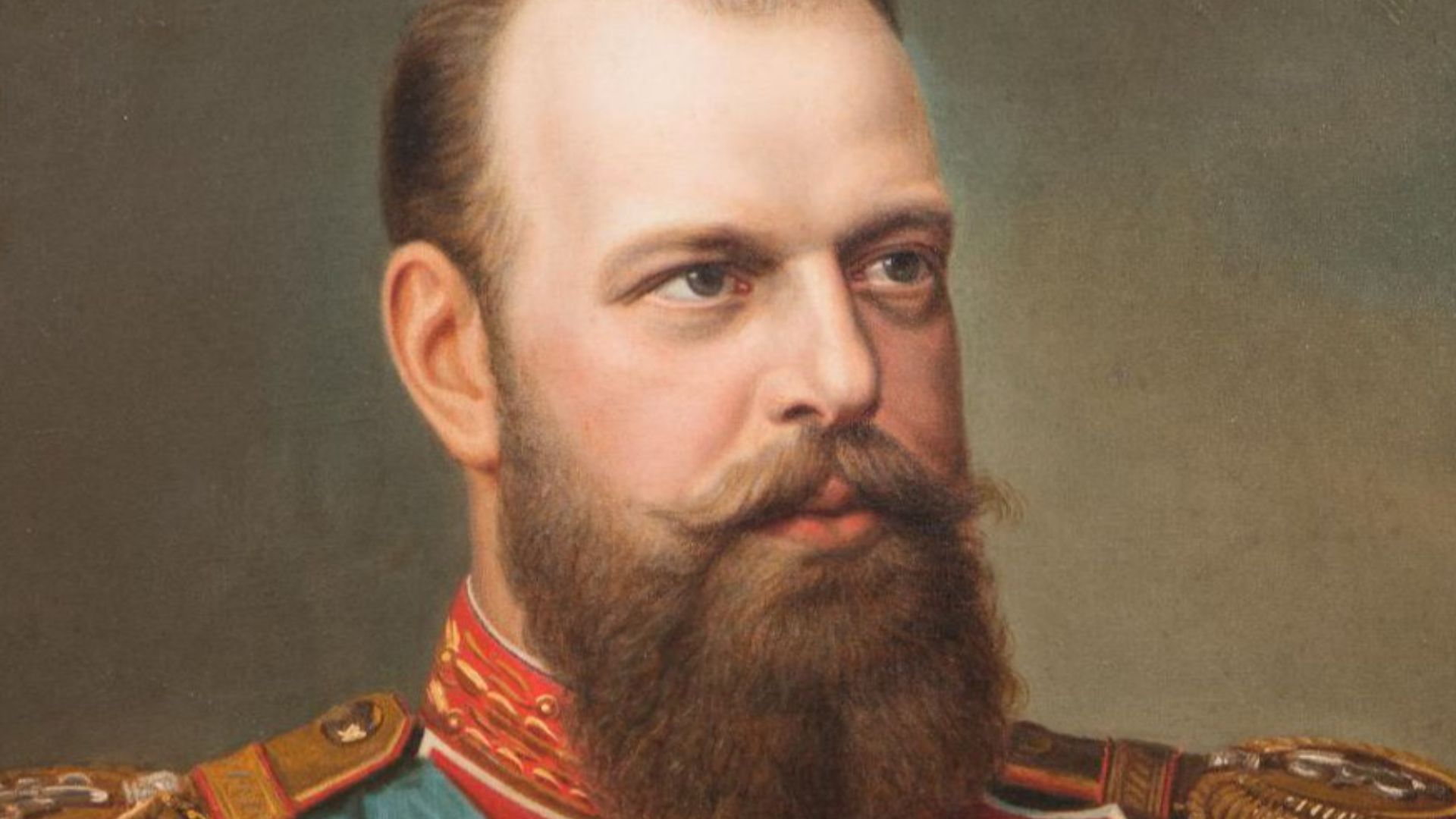 Portrait of Emperor Alexander III of Russia. ~1881.