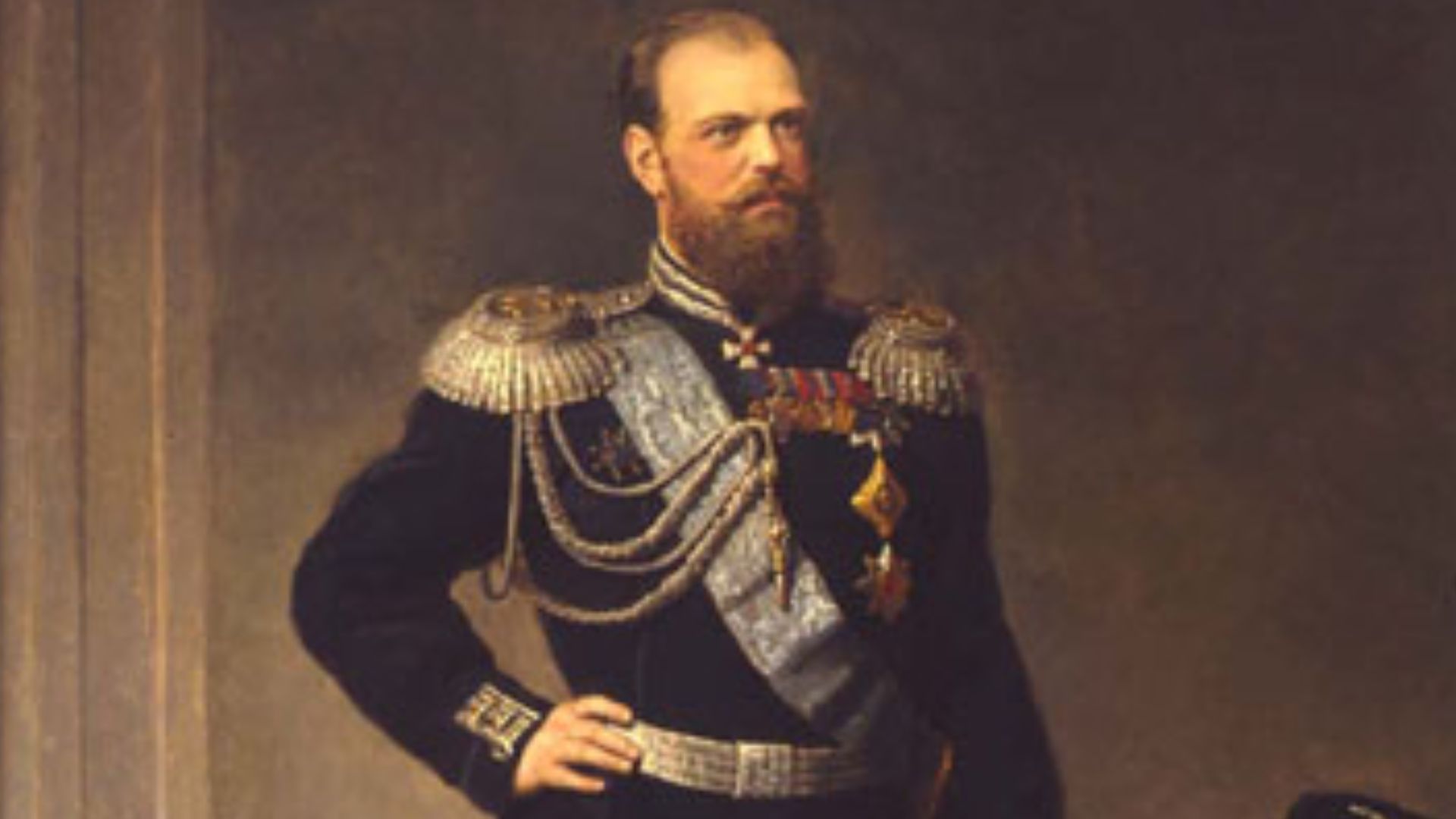 Portrait of Russian emperor Alexander III, a copy made by Fredrik Ahlstedt for the Helsinki University in 1897. Original made by Johann Köler for the Finnish imperial Senate in 1882.