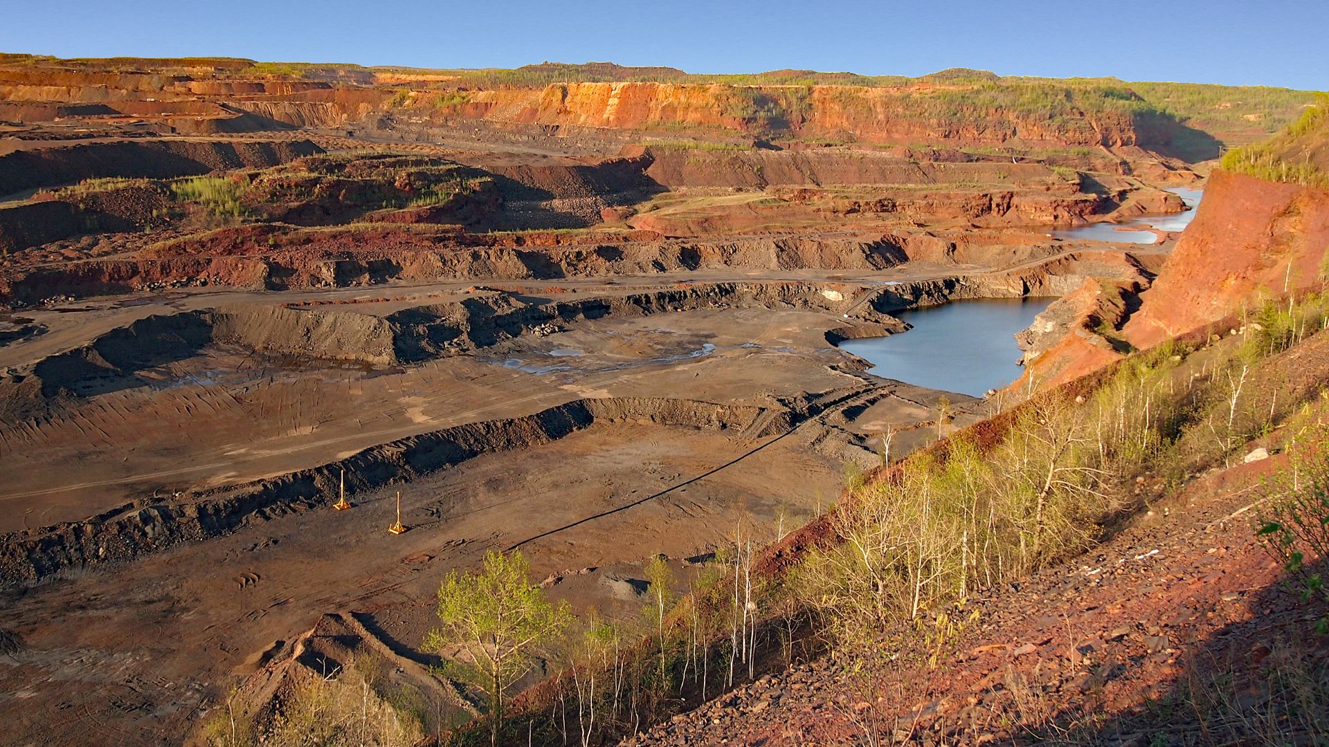 Hull–Rust–Mahoning Open Pit Iron Mine from mine overlook, Hibbing, Minnesota, USA. View is to the northeast nearing sundown.
This is an image of a place or building that is listed on the National Register of Historic Places in the United States of