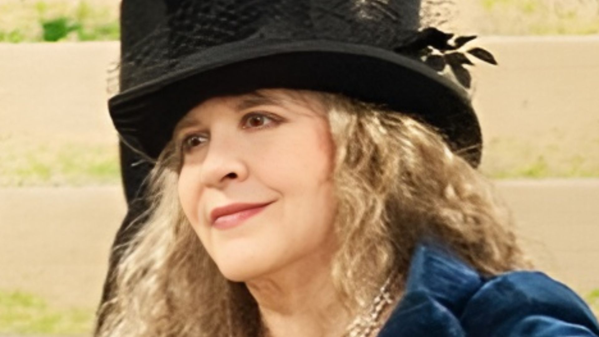 Stevie Nicks at the 2026 Met Gala. I do not own this image--it was taken by Commons user SWinxy. I only cropped and enhanced it.