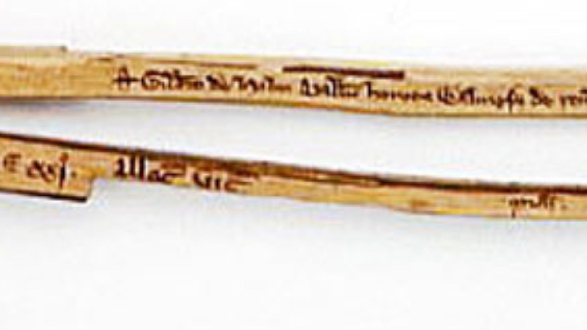 Tally sticks used the Exchequer