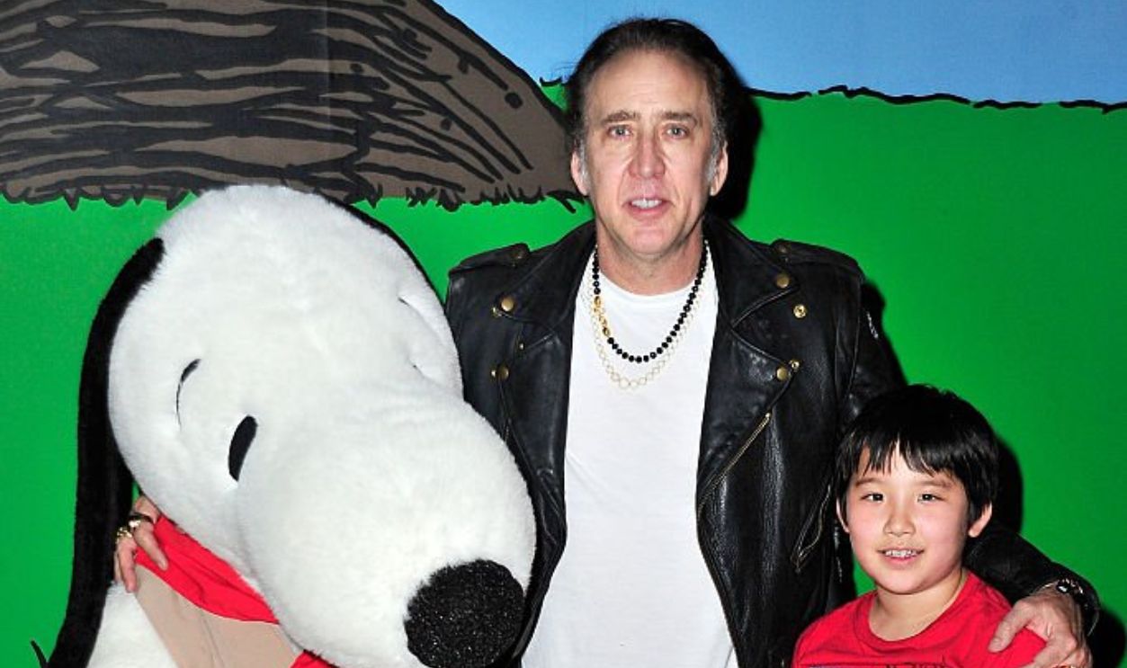 BUENA PARK, CA - SEPTEMBER 12: Actor Nicolas Cage and son Kal-El Cage visit Knott's Berry Farm on September 12, 2015 in Buena Park, California.