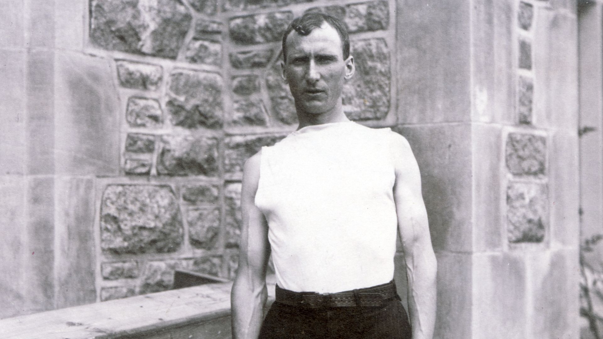 Title: Thomas J. Hicks of Cambridge, Massachusetts YMCA winner of the 1904 Olympic Marathon Race.