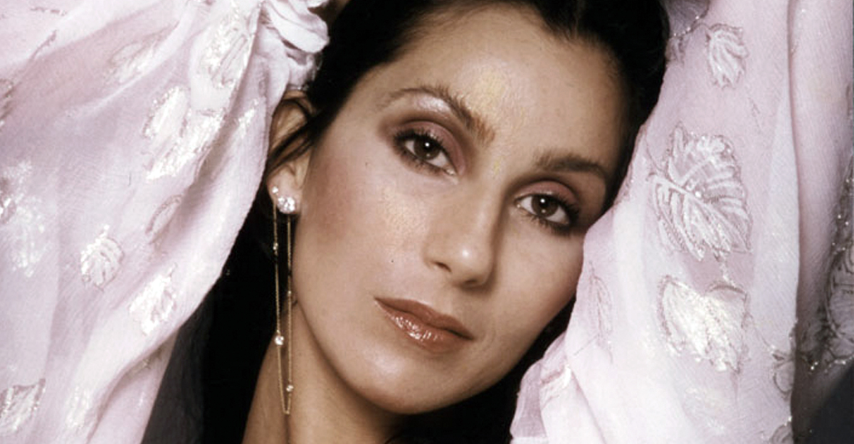 Portrait photo of Cher by Harry Langdon in Los Angeles, 1978. Date and location info from Getty Images listing of other photo from same photoshoot here.
