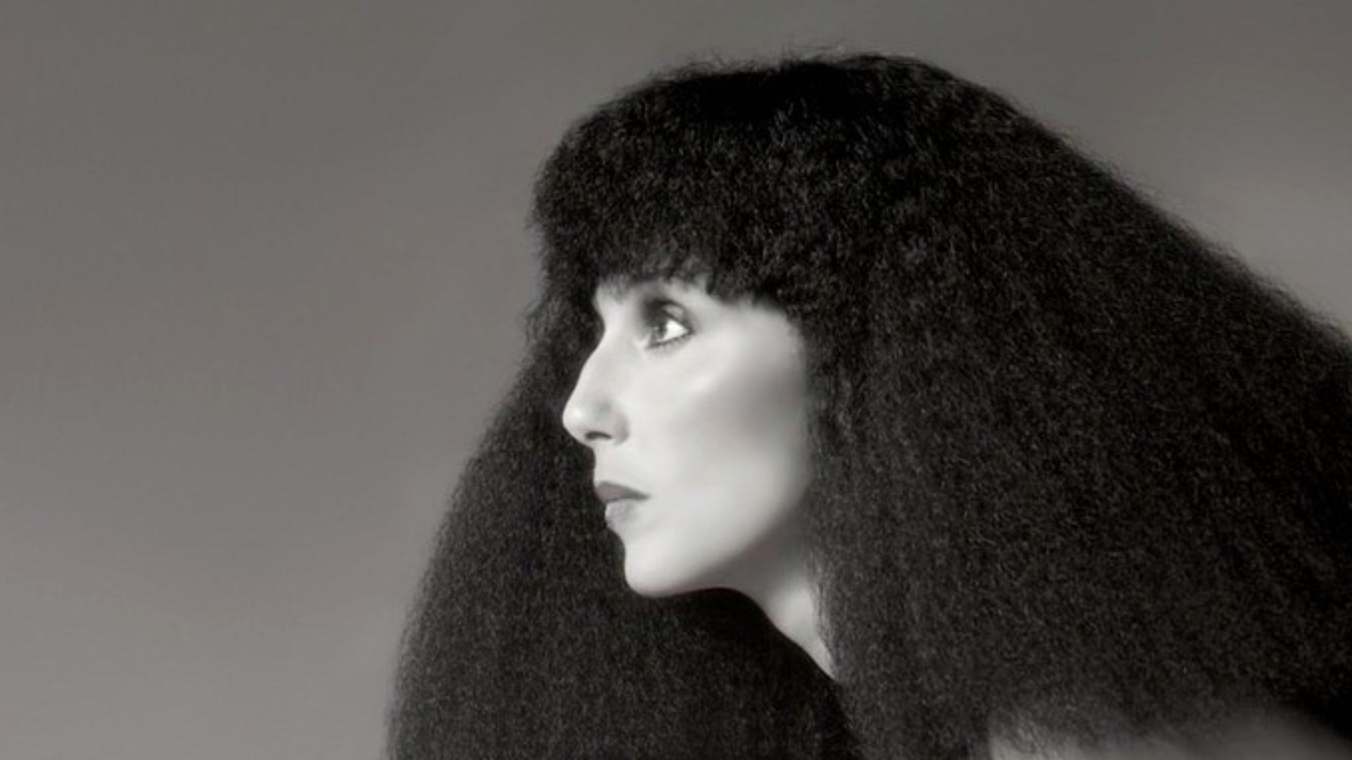 Portrait photo of Cher by Harry Langdon in Los Angeles, 1978.