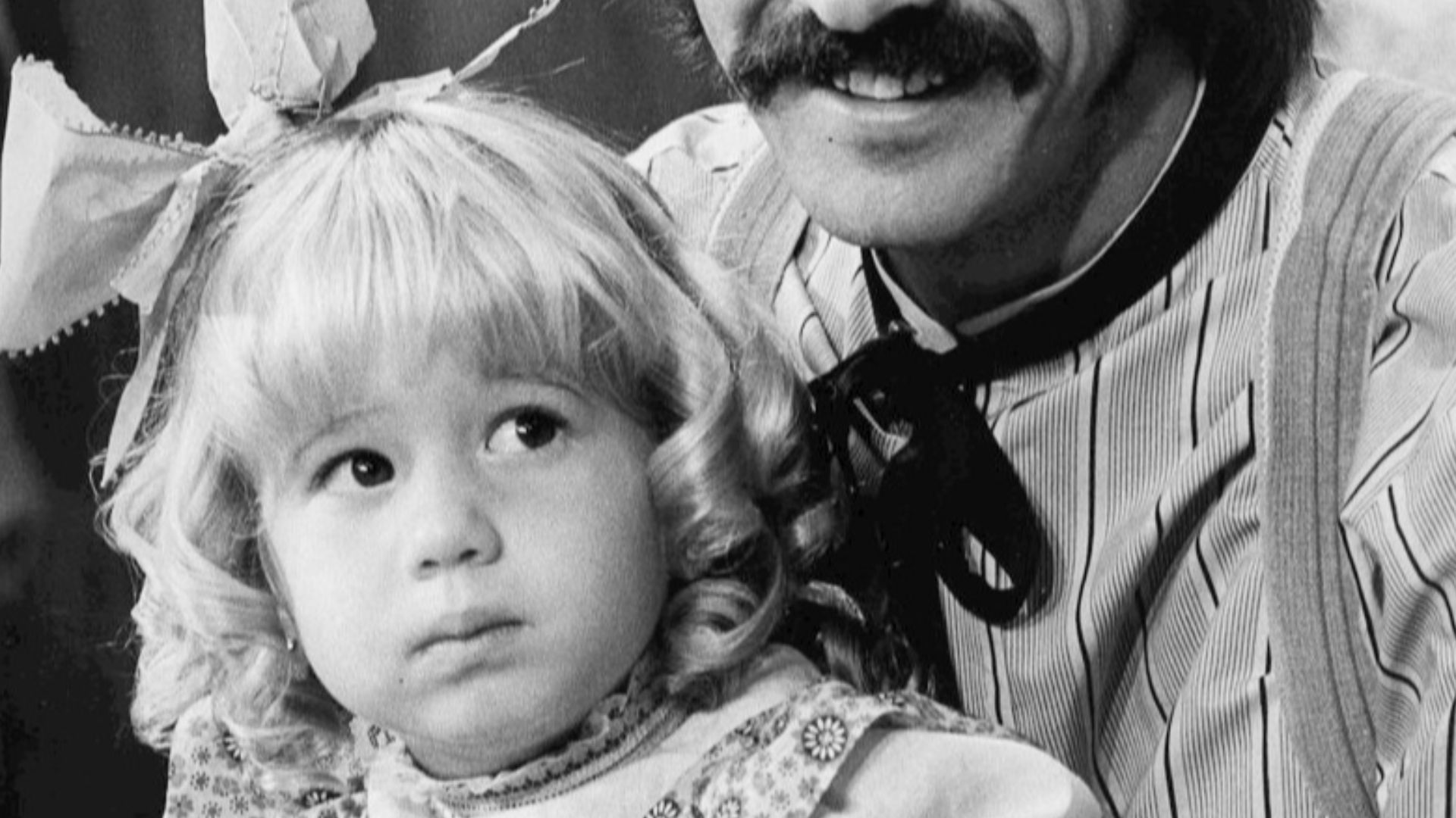 Photo of Chastity Bono with dad, Sonny, on the set of The Sonny and Cher Comedy Hour.