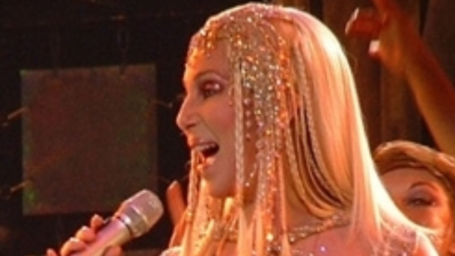 Cher during her Paris Farewell Concert on May 20th 2004.