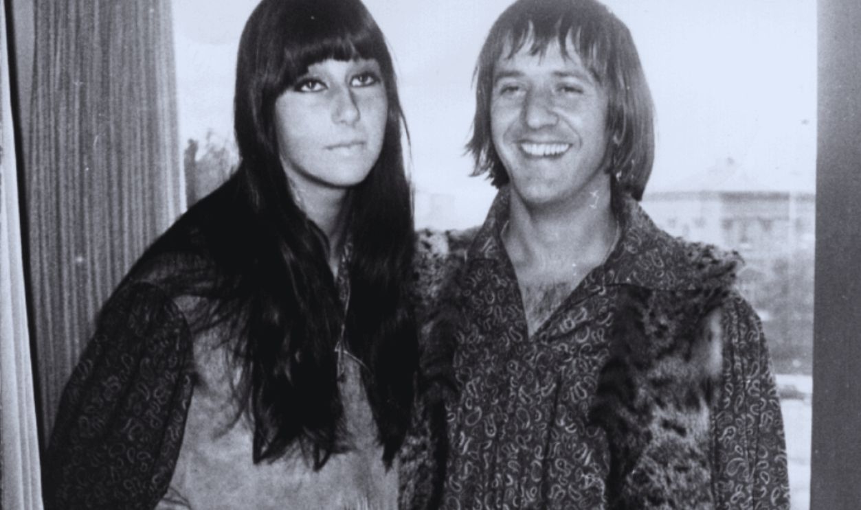 5th August 1965: American pop singing duo Sonny (Salvatore Bono, 1935 - 1998) and Cher (Cherilyn Sarkasian La Pier), who are in Britain to promote their hit singles with television and radio appearances.