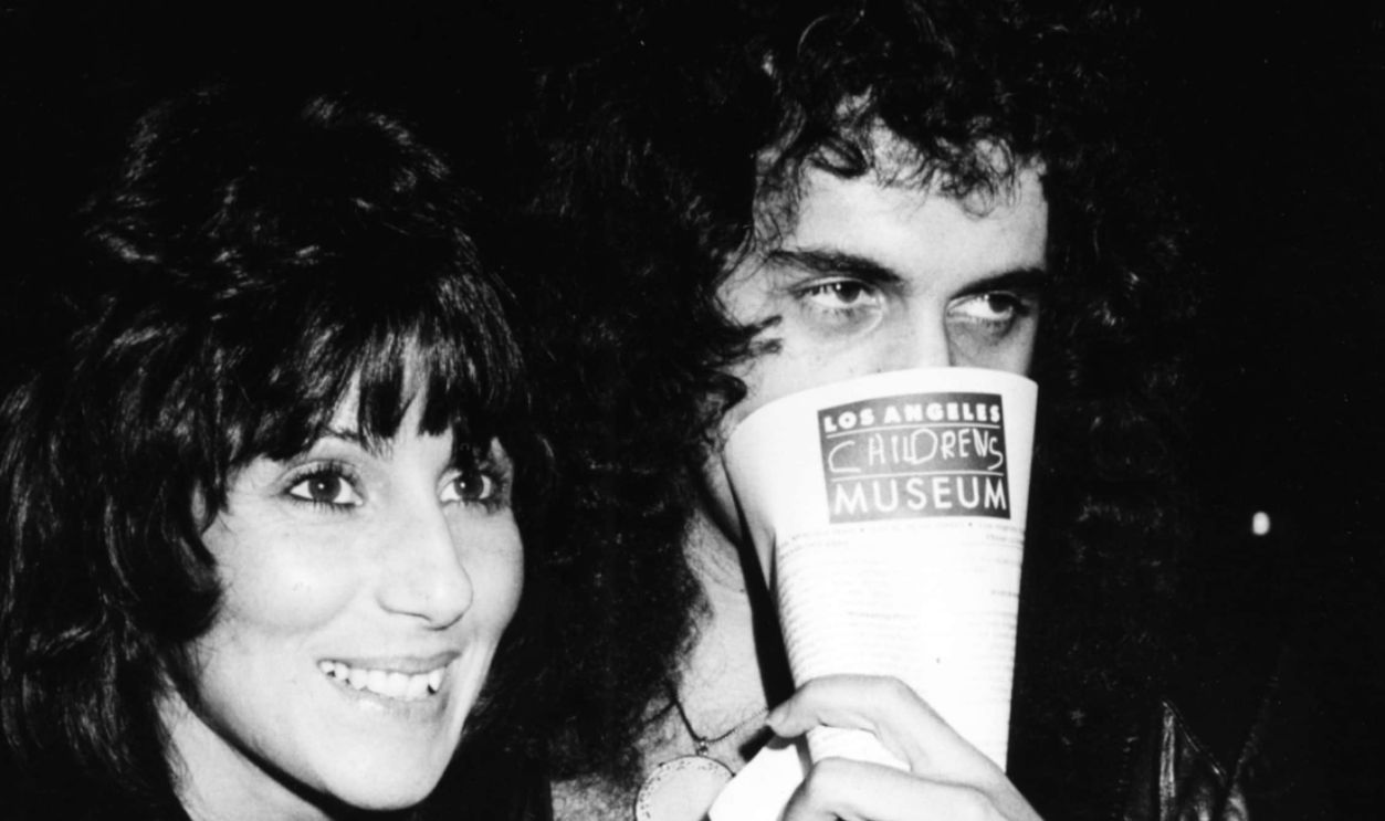 Singer Cher and musician Gene Simmons attending the premiere of the movie 'Kramer vs Kramer', December 1979. 